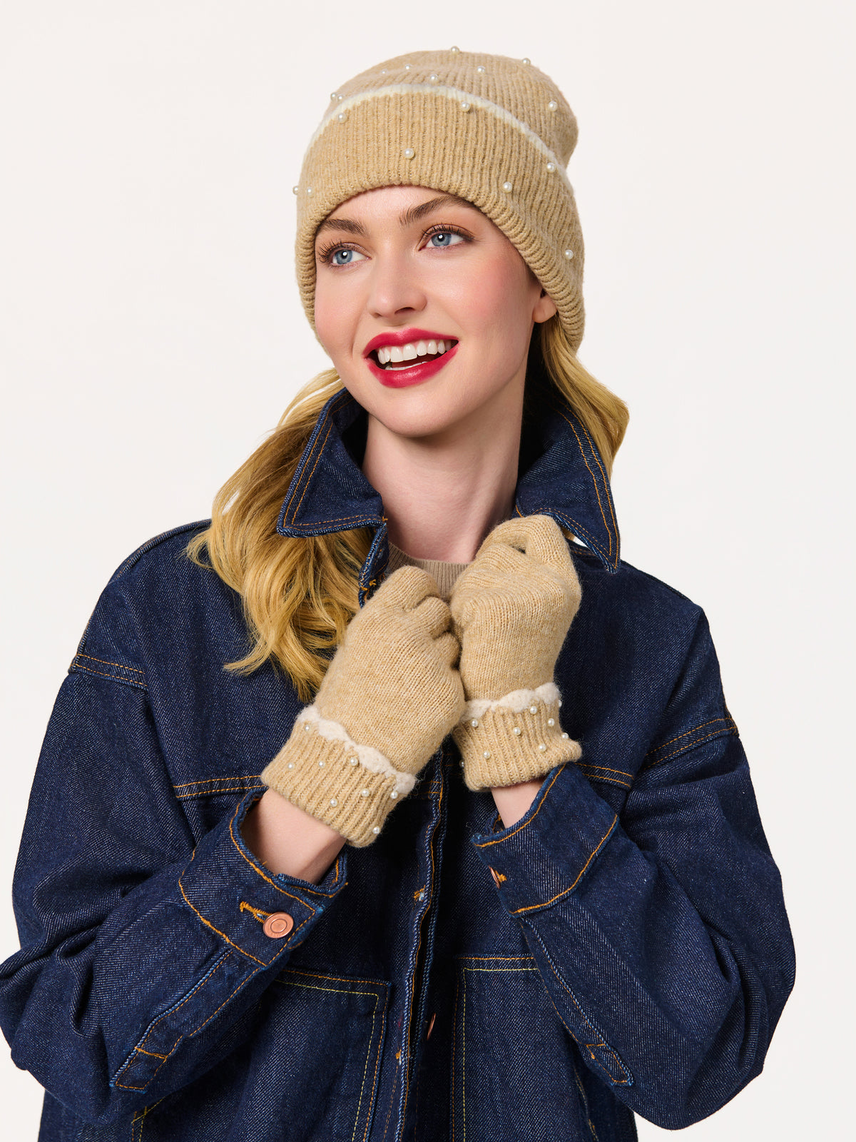 Shiraleah Mila Touchscreen Gloves TAN / OS