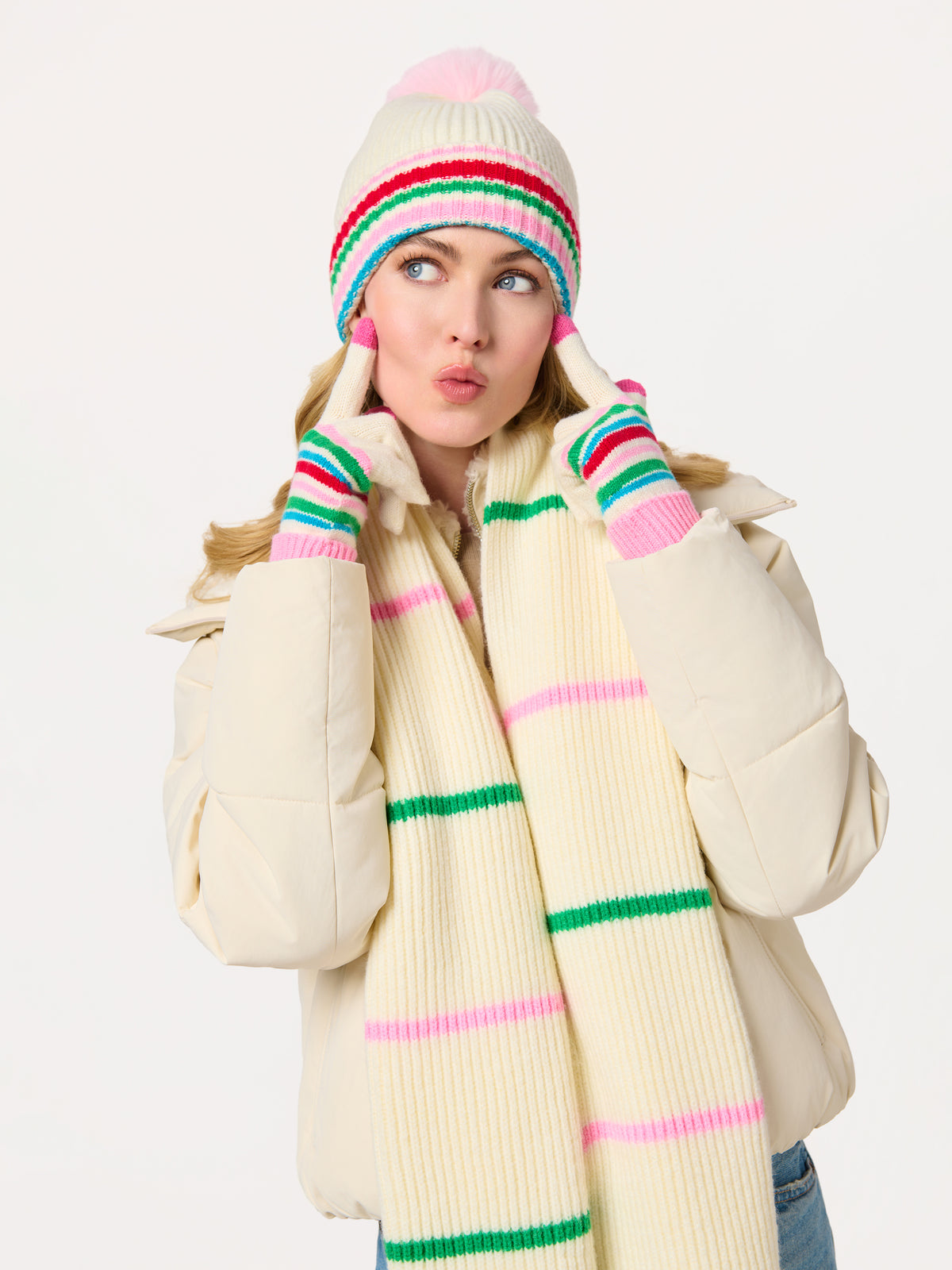 Shiraleah Elle Touchscreen Gloves IVORY / OS