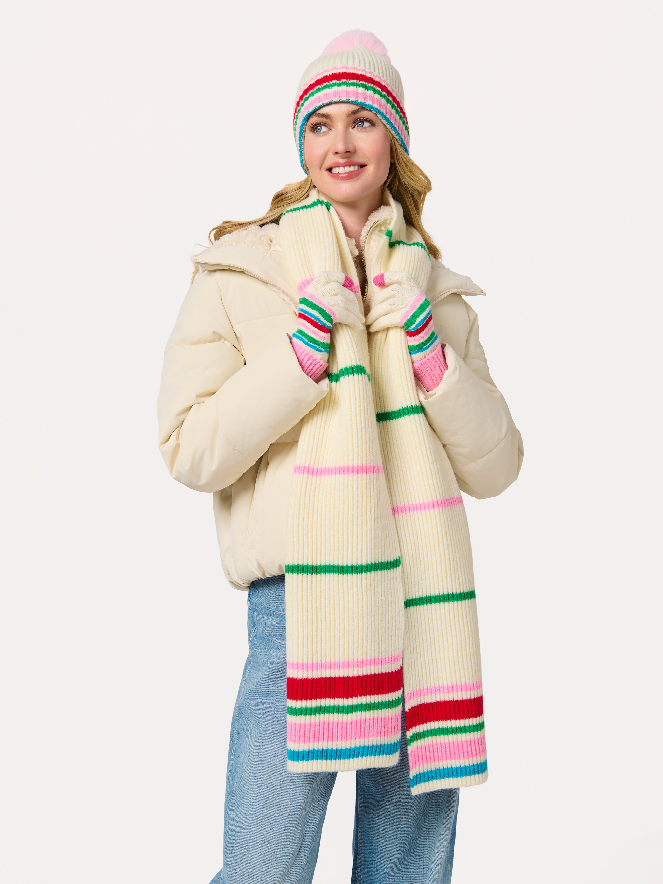 Shiraleah Elle Touchscreen Gloves IVORY / OS