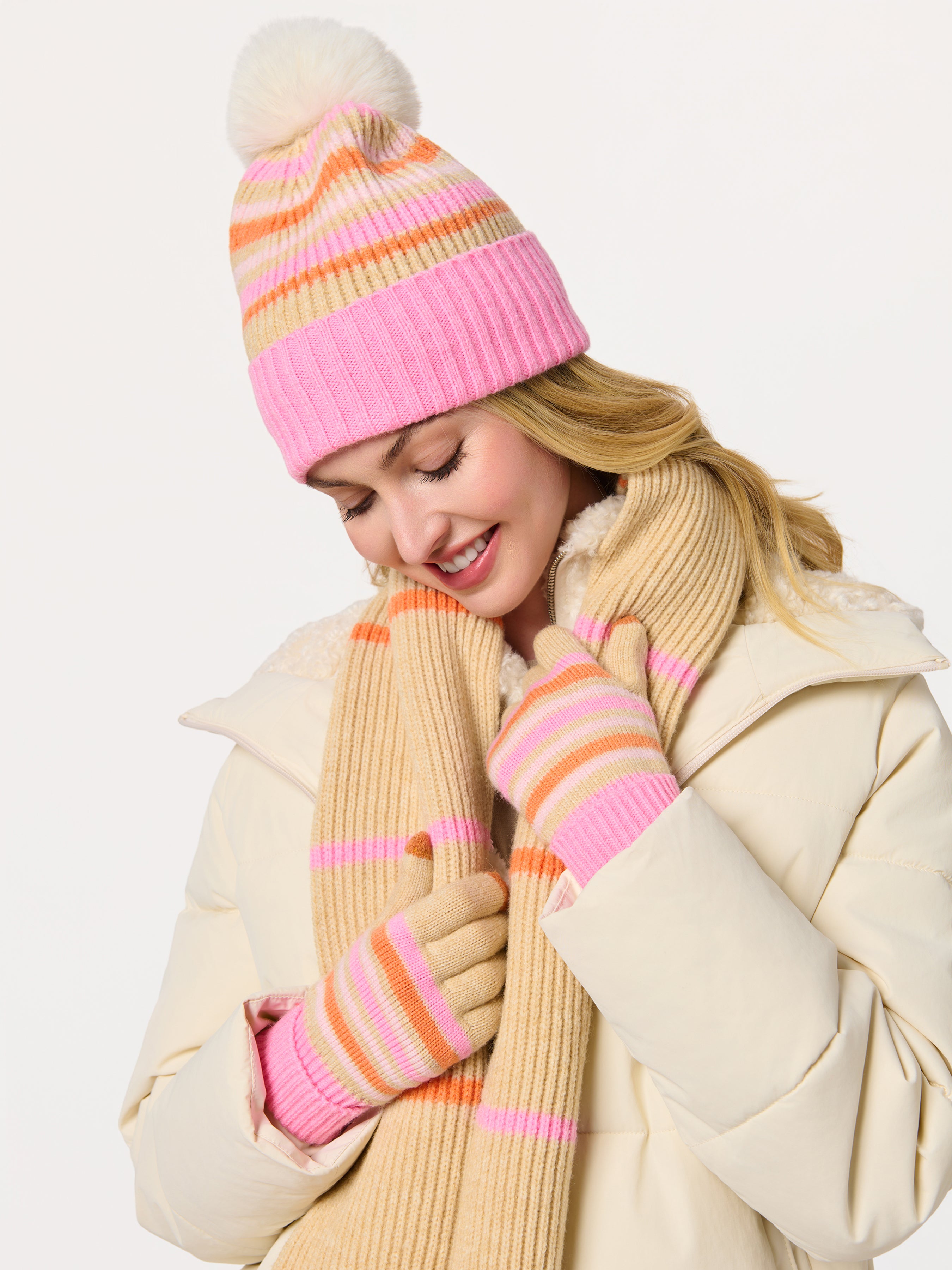 Shiraleah Elle Touchscreen Gloves TAN / OS