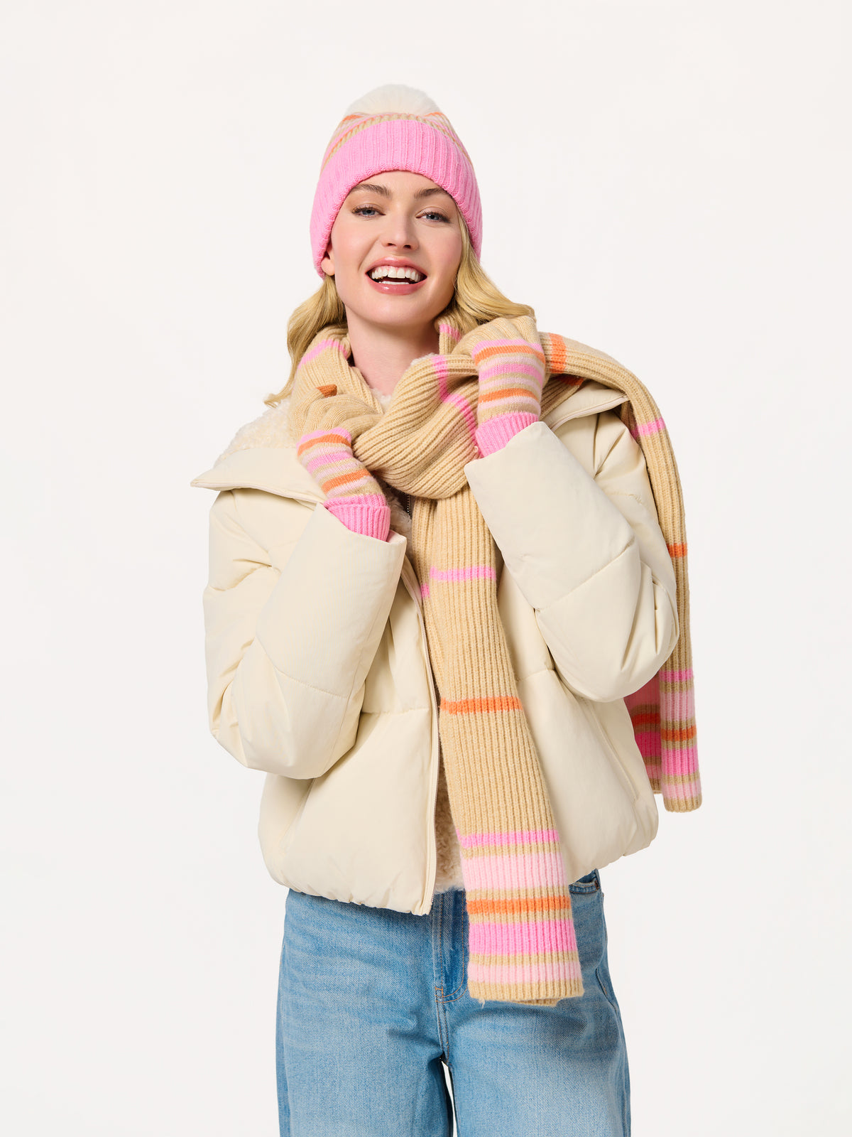 Shiraleah Elle Touchscreen Gloves TAN / OS
