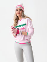 Shiraleah "Champagne Ski Club" Sweatshirt, Blush