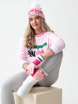 Shiraleah Colorado "Champagne Ski Club" Beanie, Blush