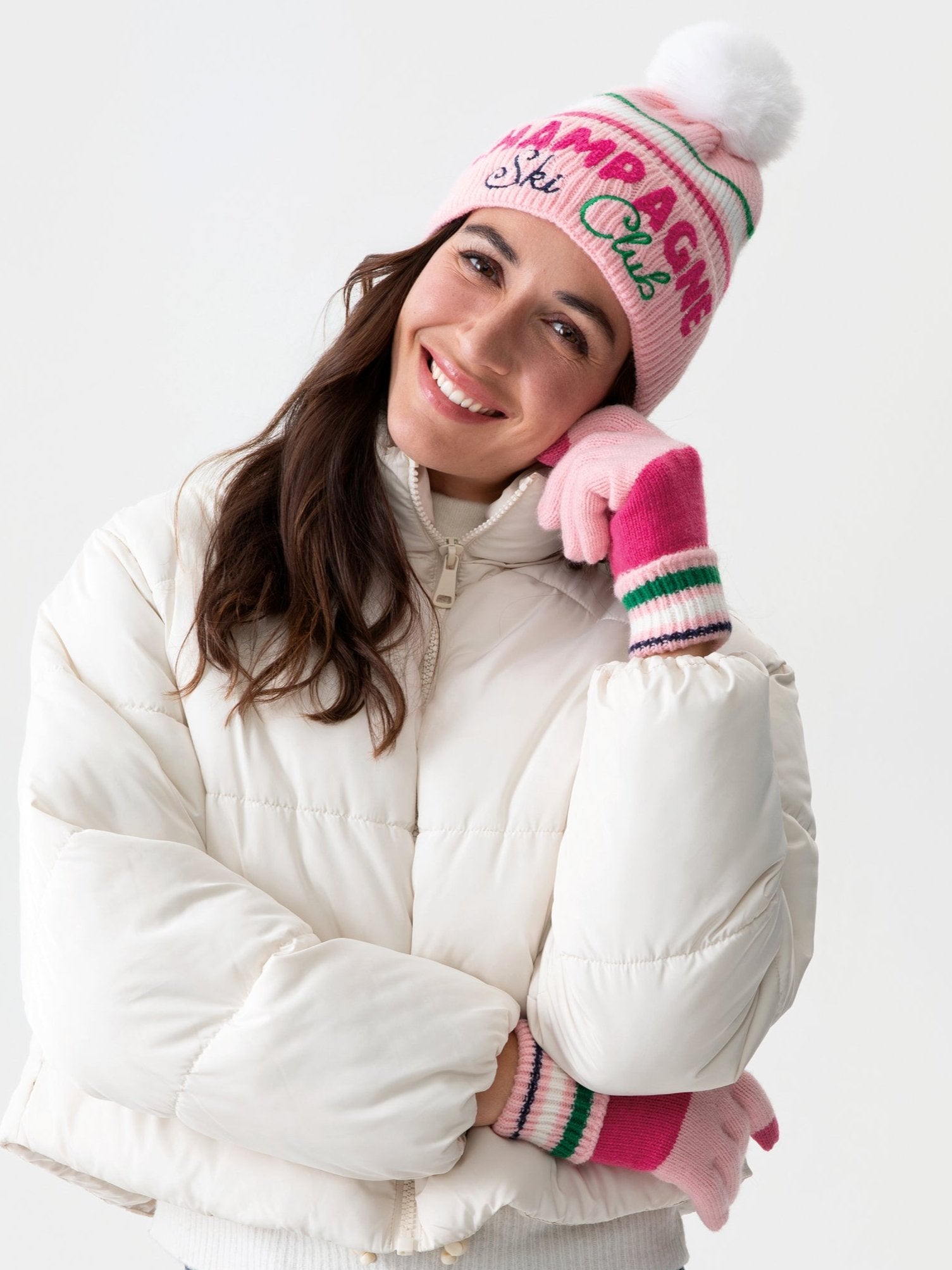 Shiraleah Colorado Touchscreen Gloves, Blush