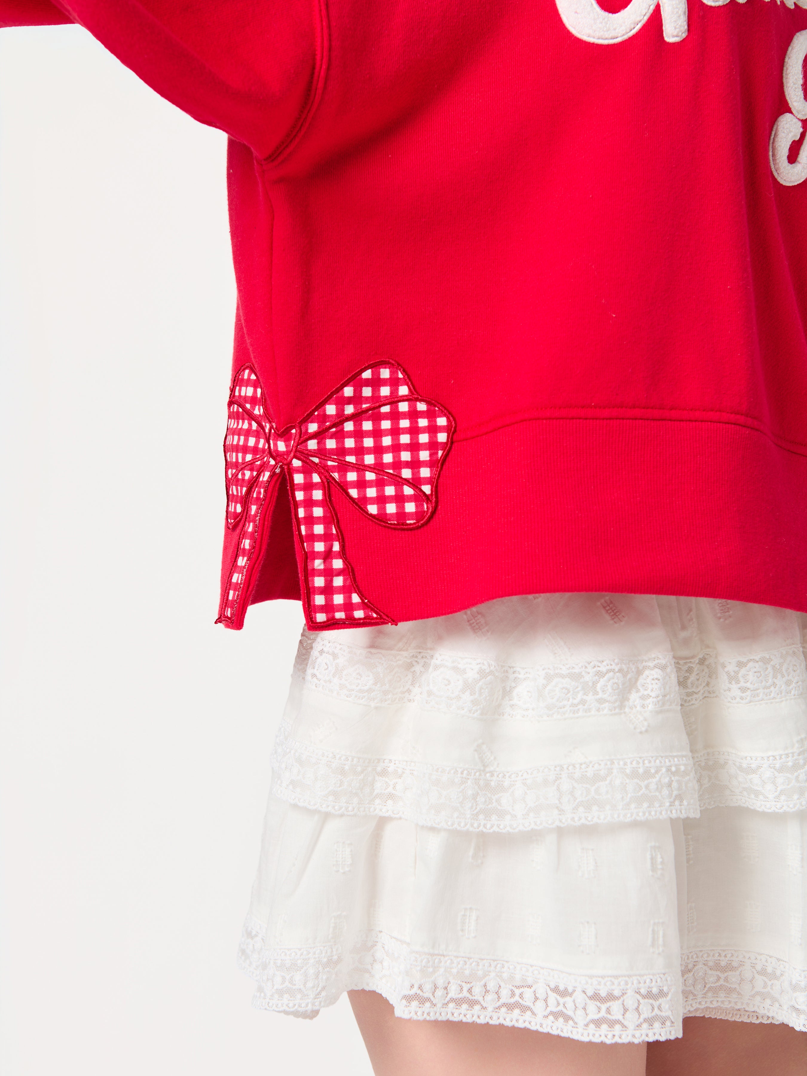 Shiraleah "Game Day" Relaxed Sweatshirt RED / EXTRA SMALL