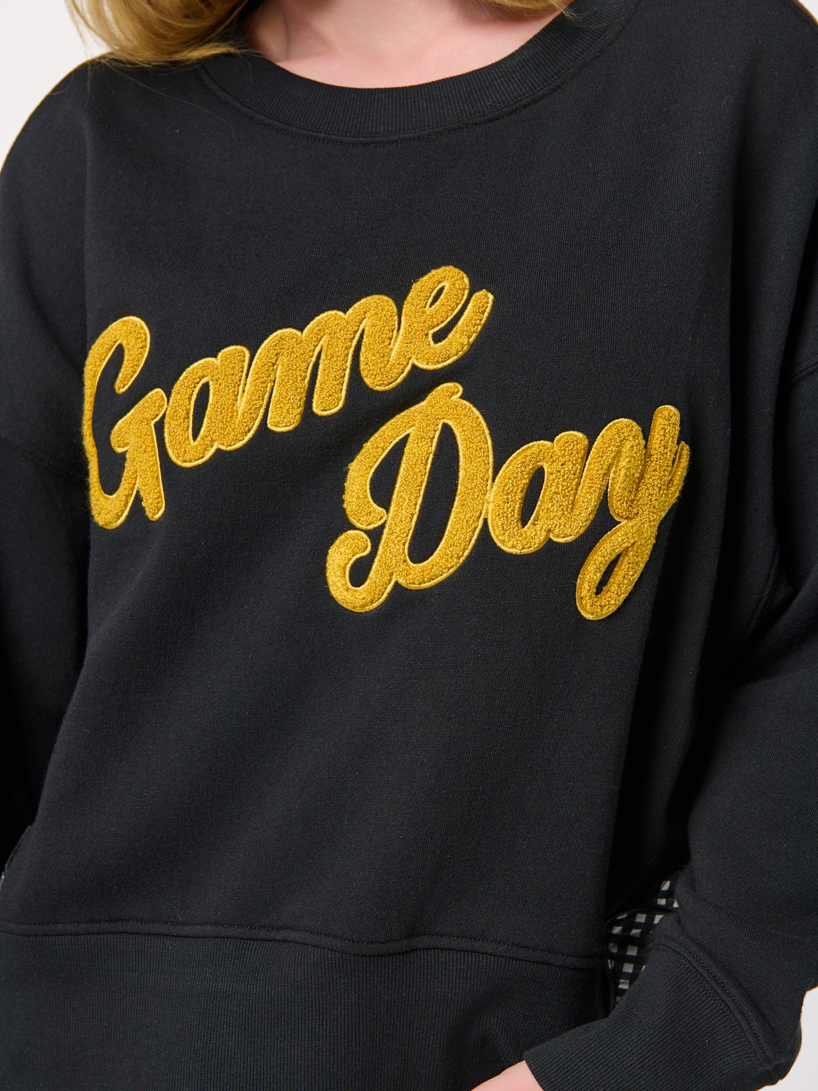 Shiraleah "Game Day" Relaxed Sweatshirt BLACK / EXTRA SMALL