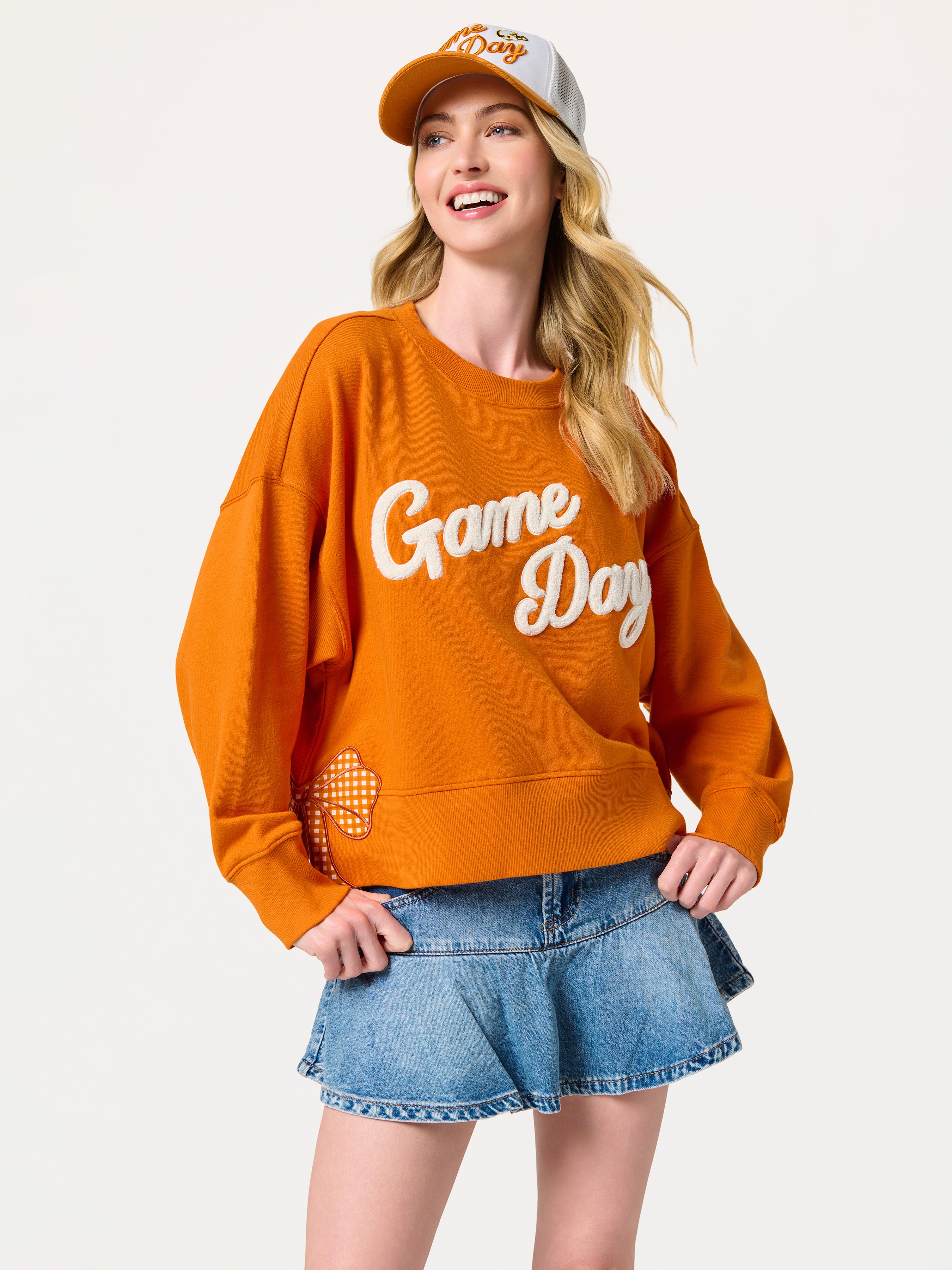 Shiraleah "Game Day" Relaxed Sweatshirt BURNT ORANGE / EXTRA SMALL