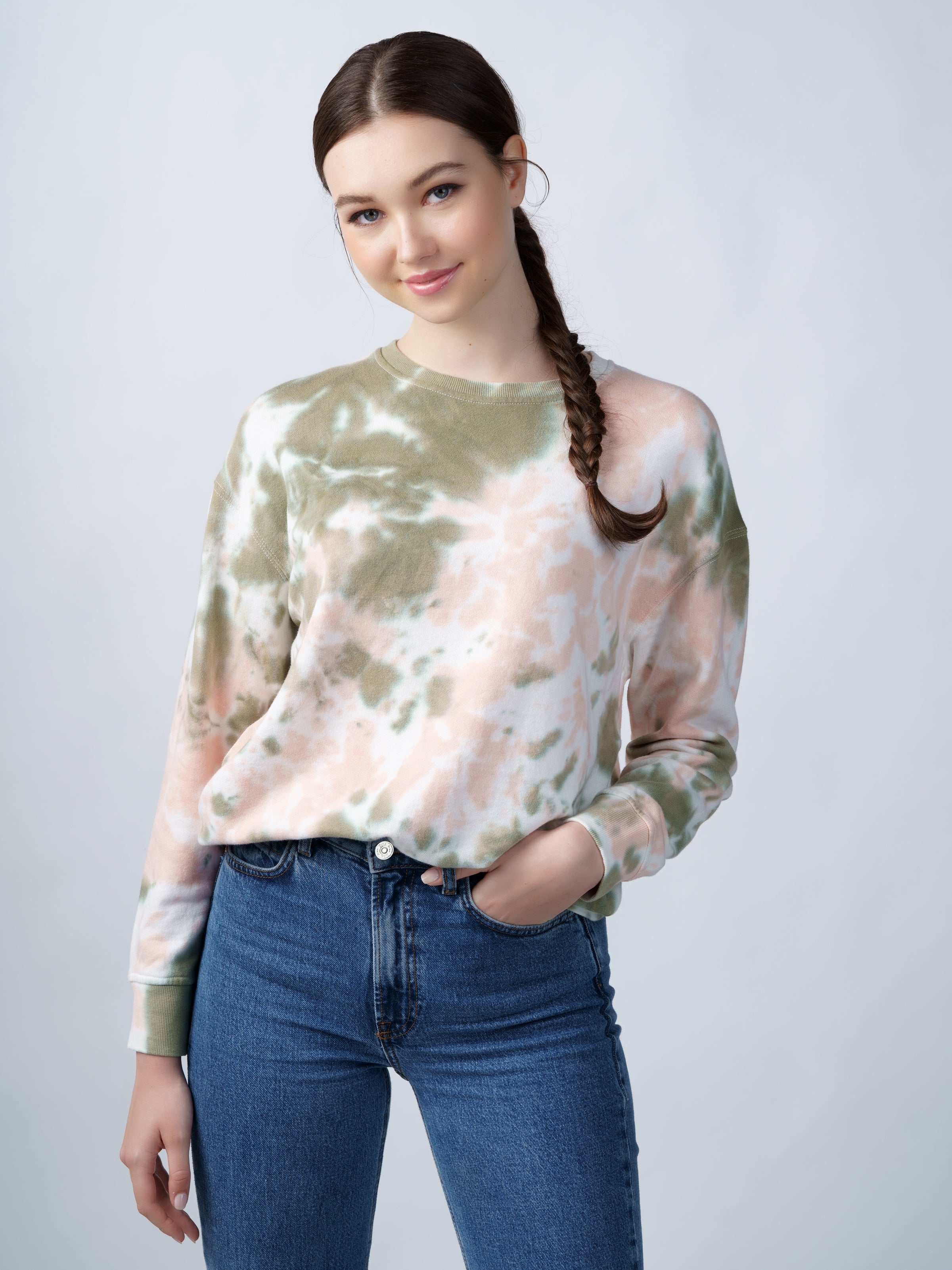 Shiraleah Rae Tie Dye Sweatshirt, Green - FINAL SALE ONLY