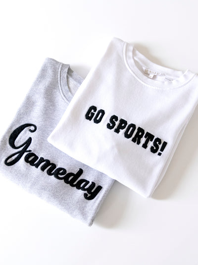 Shiraleah "Go Sports!" Sweatshirt, White