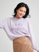 Shiraleah "Long Weekend" Sweatshirt, Lilac