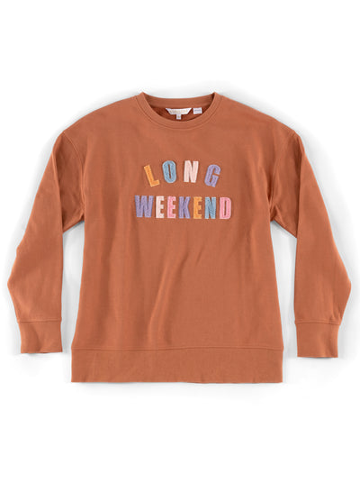Shiraleah "Long Weekend" Sweatshirt, Rust