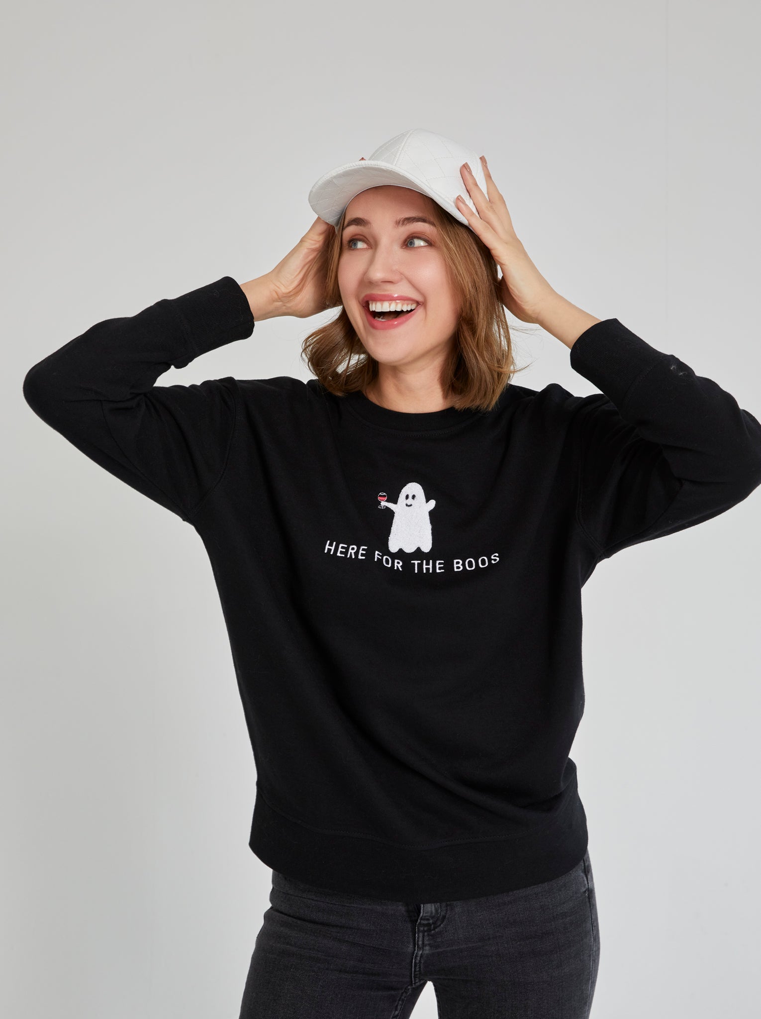 Shiraleah "Here For The Boos" Sweatshirt, Black