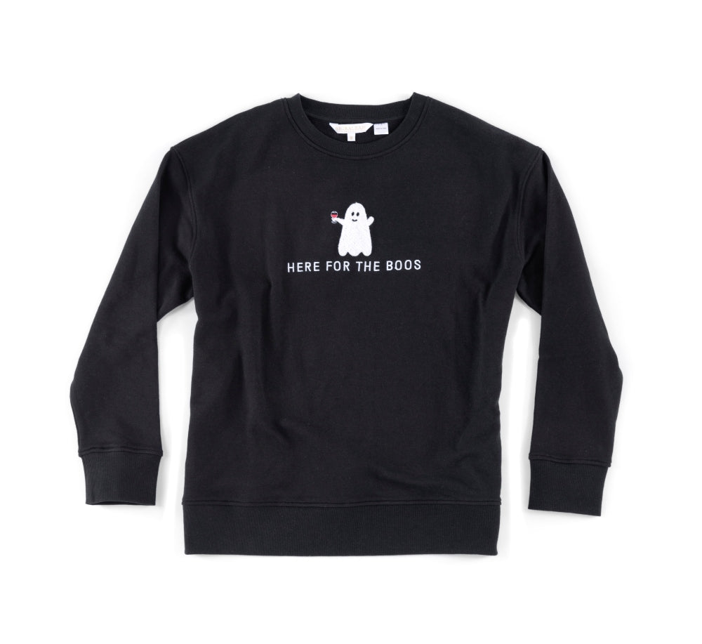 Shiraleah "Here For The Boos" Sweatshirt, Black