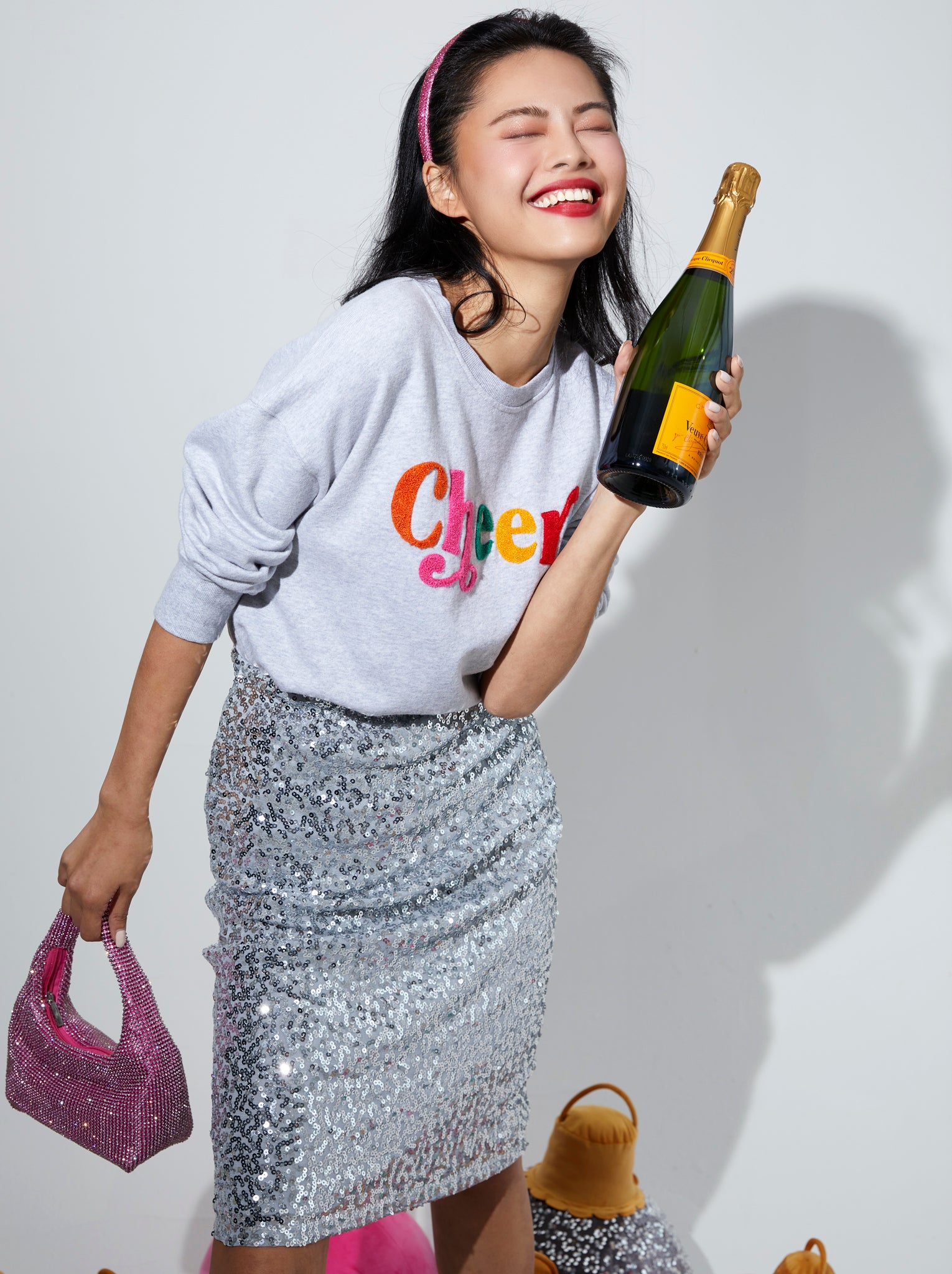 Shiraleah "Cheers" Sweatshirt, Grey