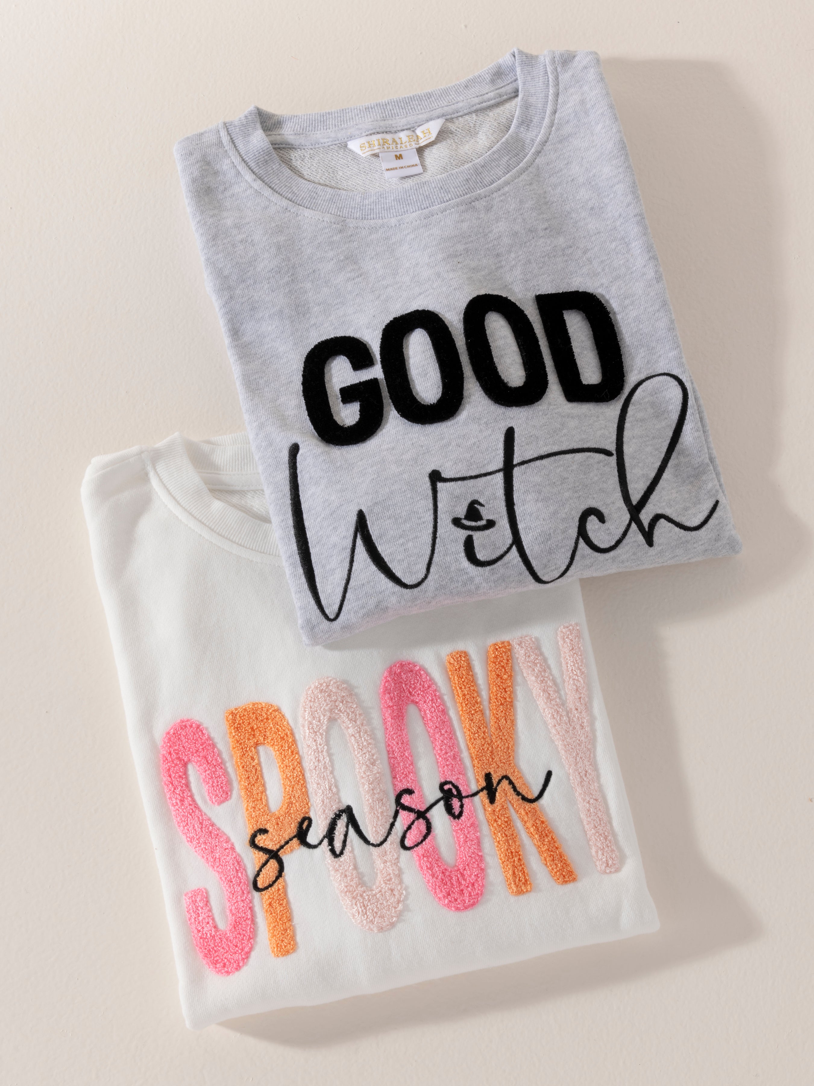 Shiraleah "Good Witch" Sweatshirt, Grey