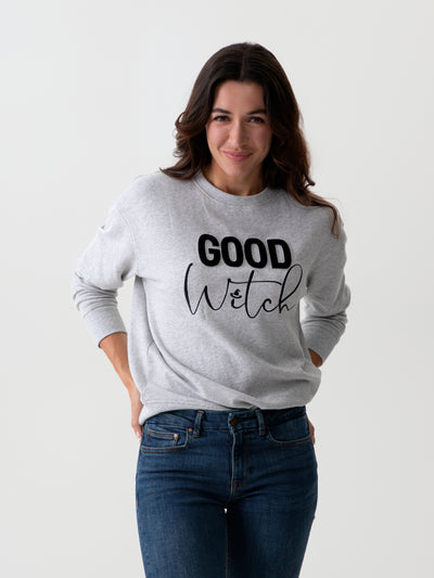 Shiraleah "Good Witch" Sweatshirt, Grey