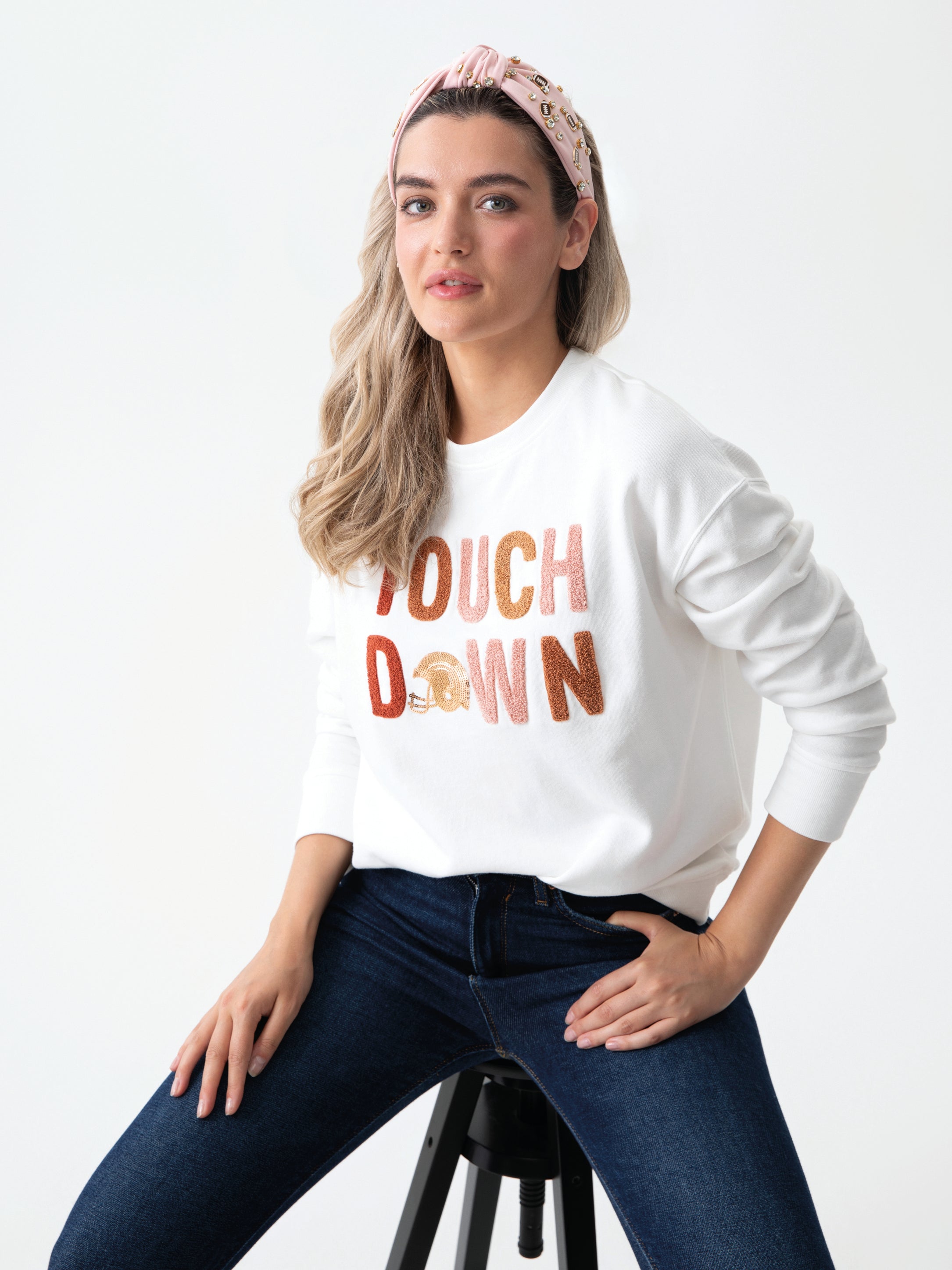 Shiraleah "Touchdown" Sweatshirt, Ivory