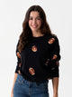 Shiraleah Sequin Football Sweatshirt, Black