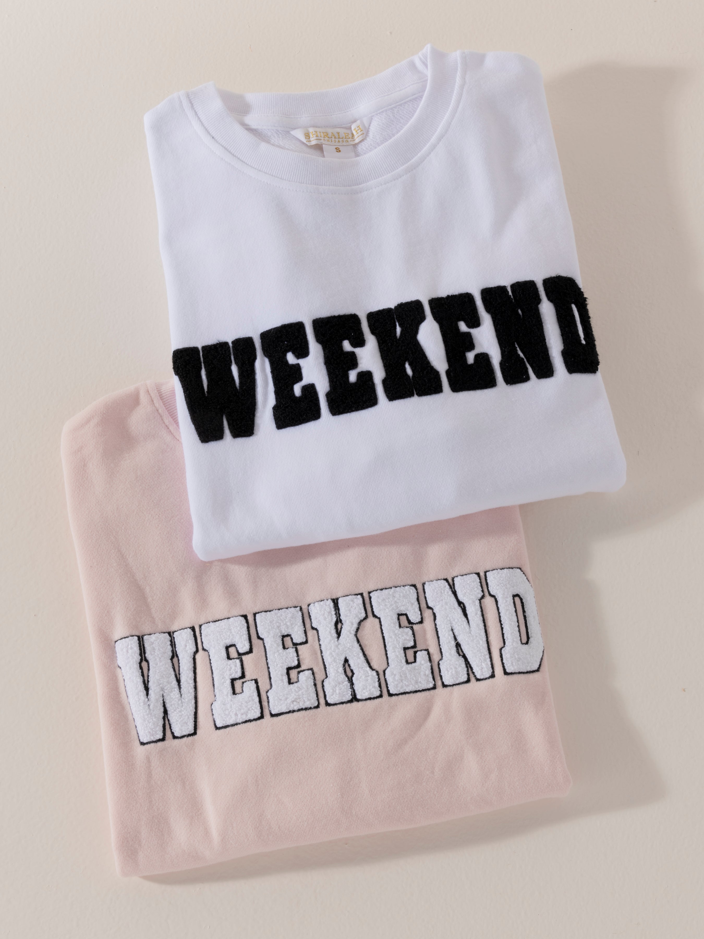 Shiraleah "Weekend" Sweatshirt, Blush