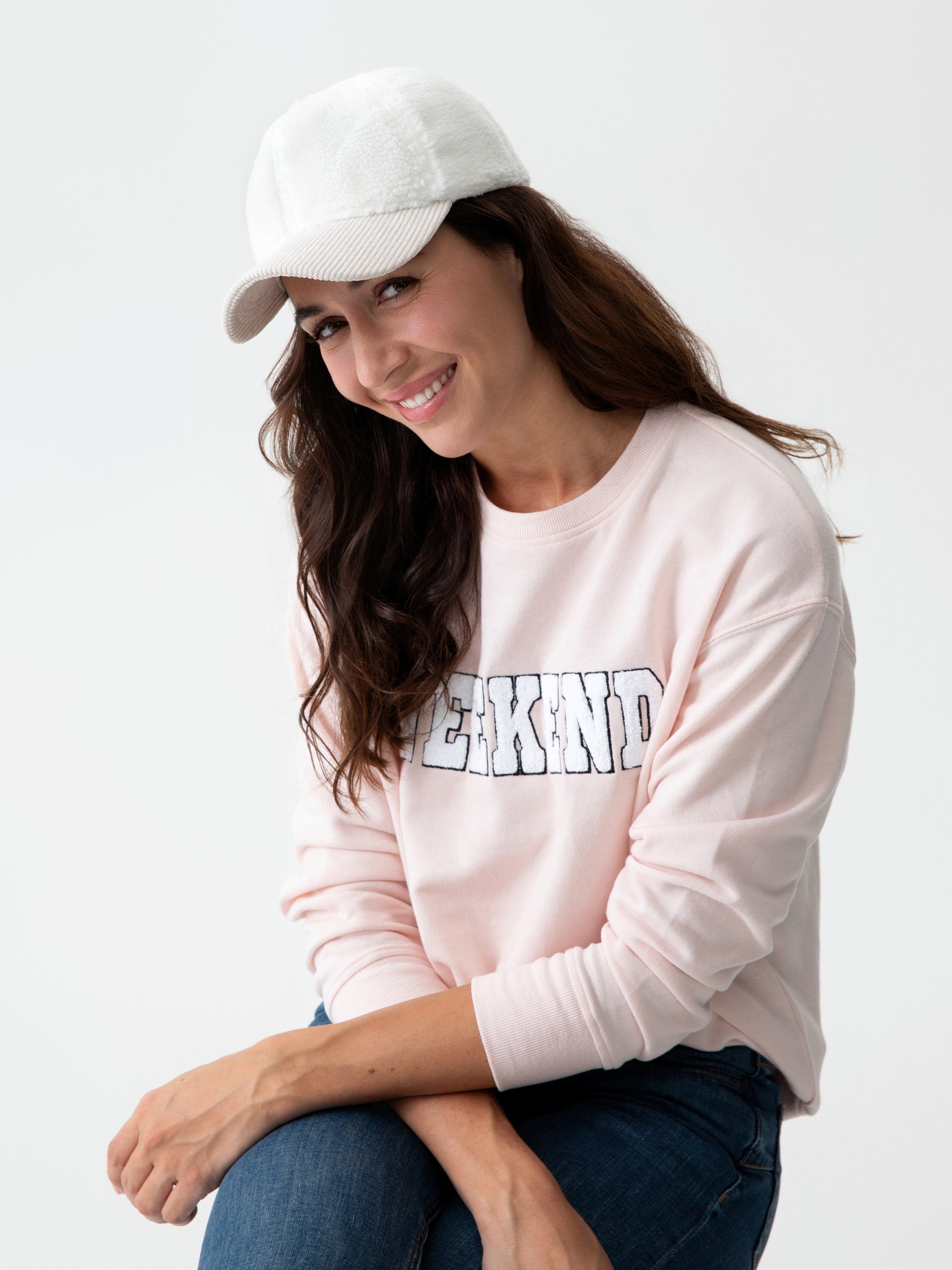 Shiraleah "Weekend" Sweatshirt, Blush