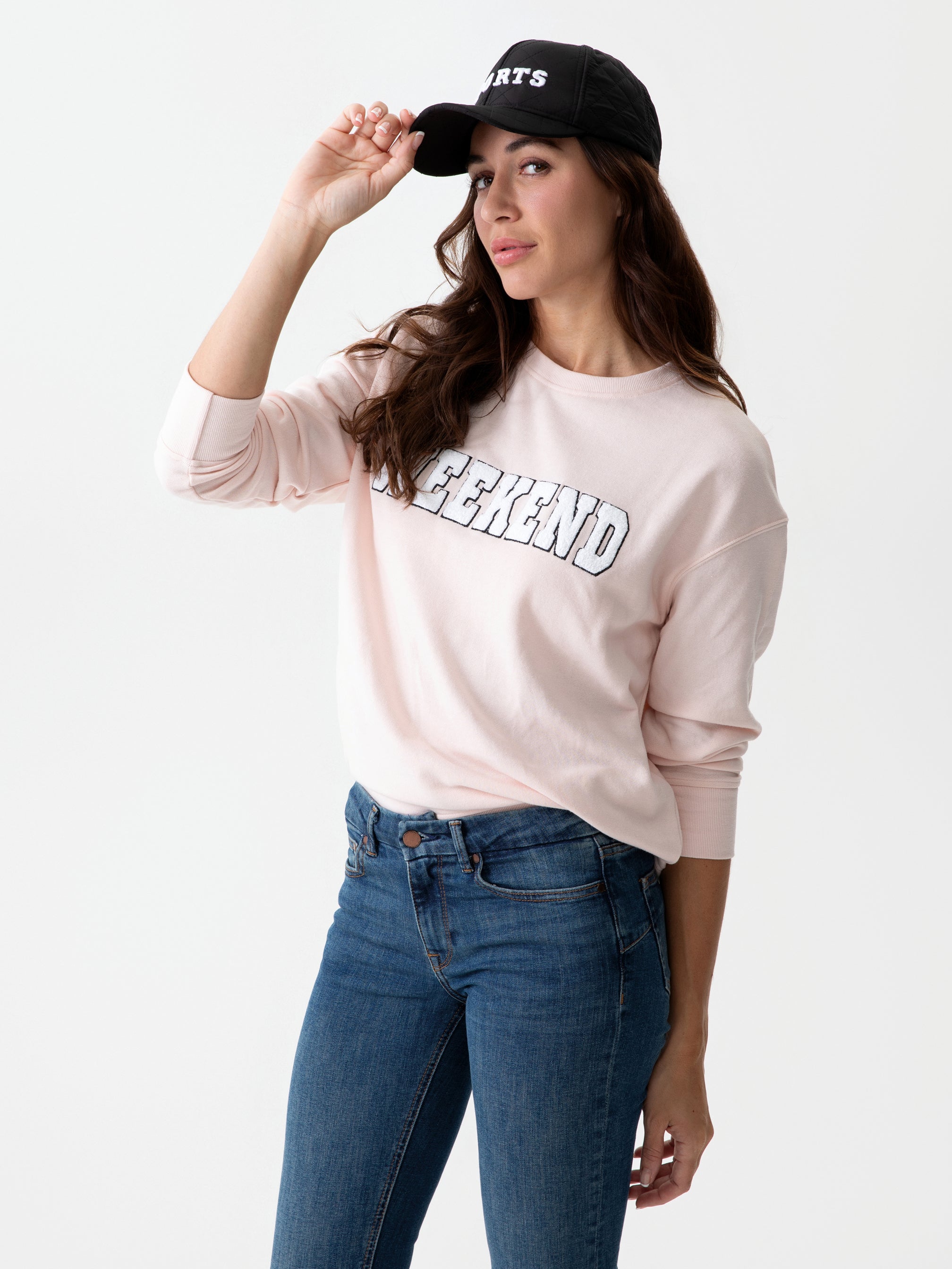 Shiraleah "Weekend" Sweatshirt, Blush