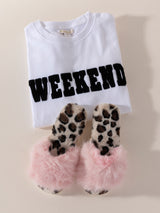 Shiraleah "Weekend" Sweatshirt, White