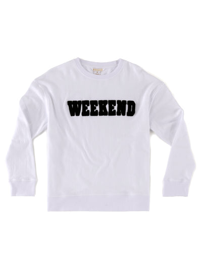 Shiraleah "Weekend" Sweatshirt, White WHITE / SMALL