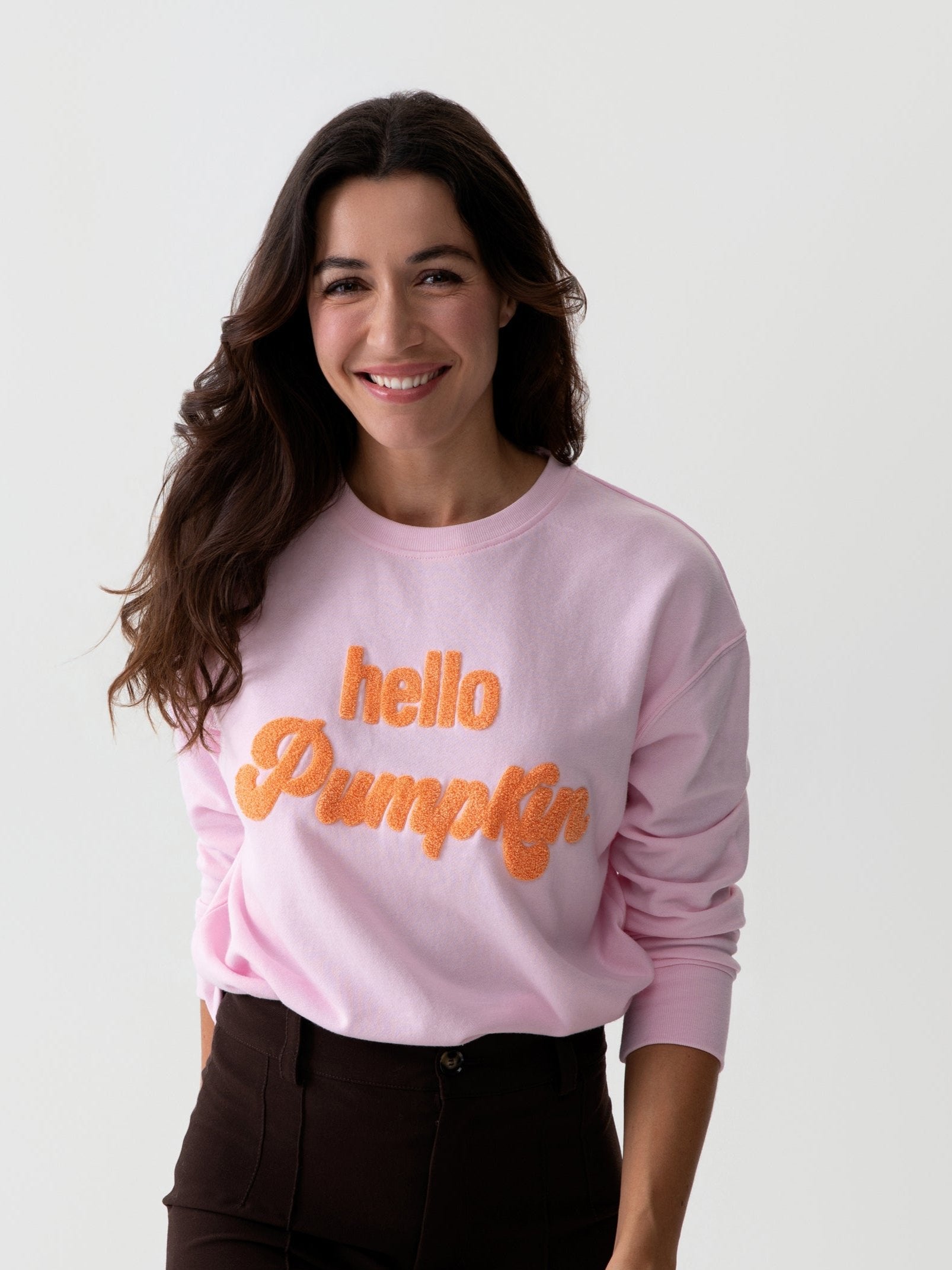 Shiraleah "Hello Pumpkin" Sweatshirt, Blush