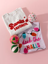 Shiraleah "Santa's Favorite" Sweatshirt, Ivory