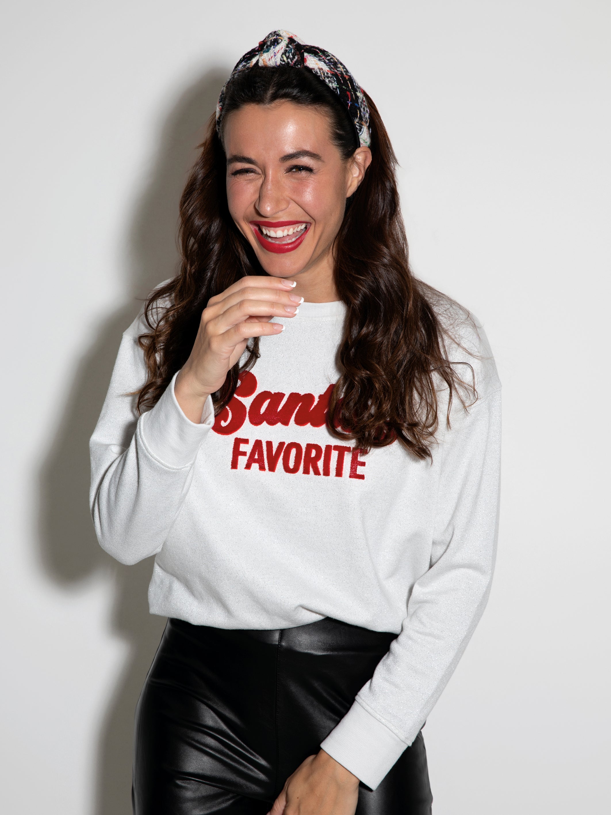 Shiraleah "Santa's Favorite" Sweatshirt, Ivory