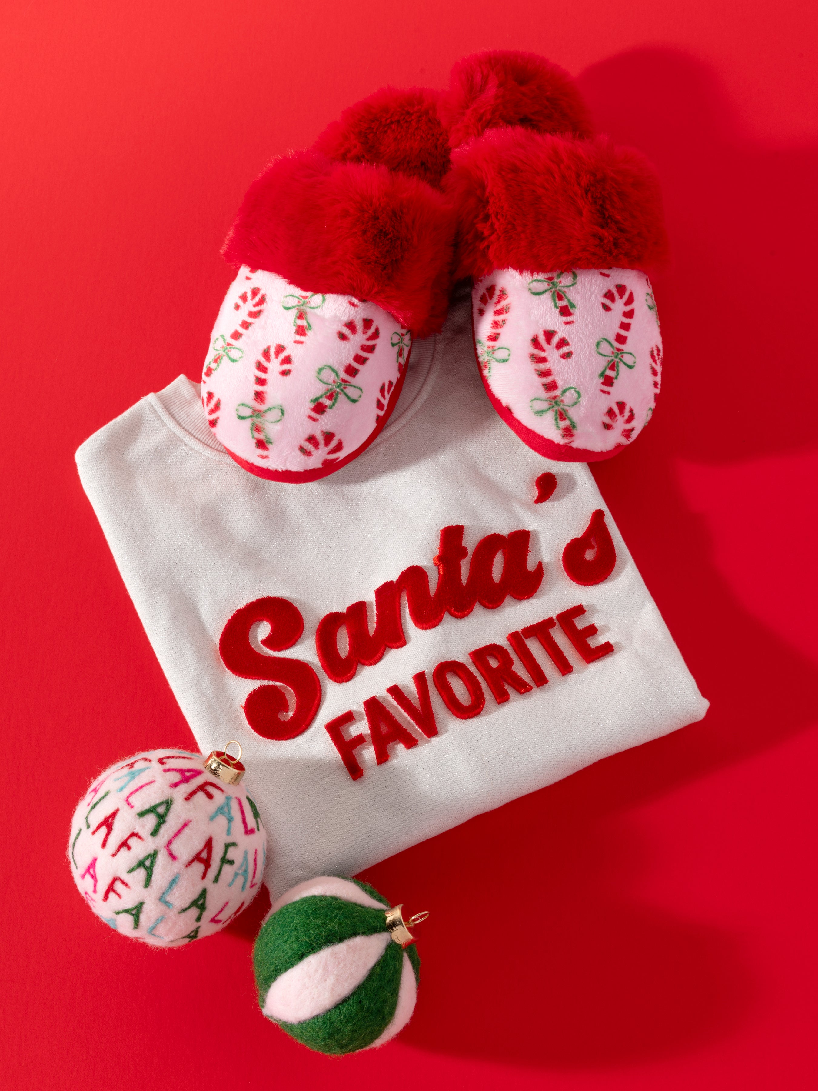 Shiraleah "Santa's Favorite" Sweatshirt, Ivory