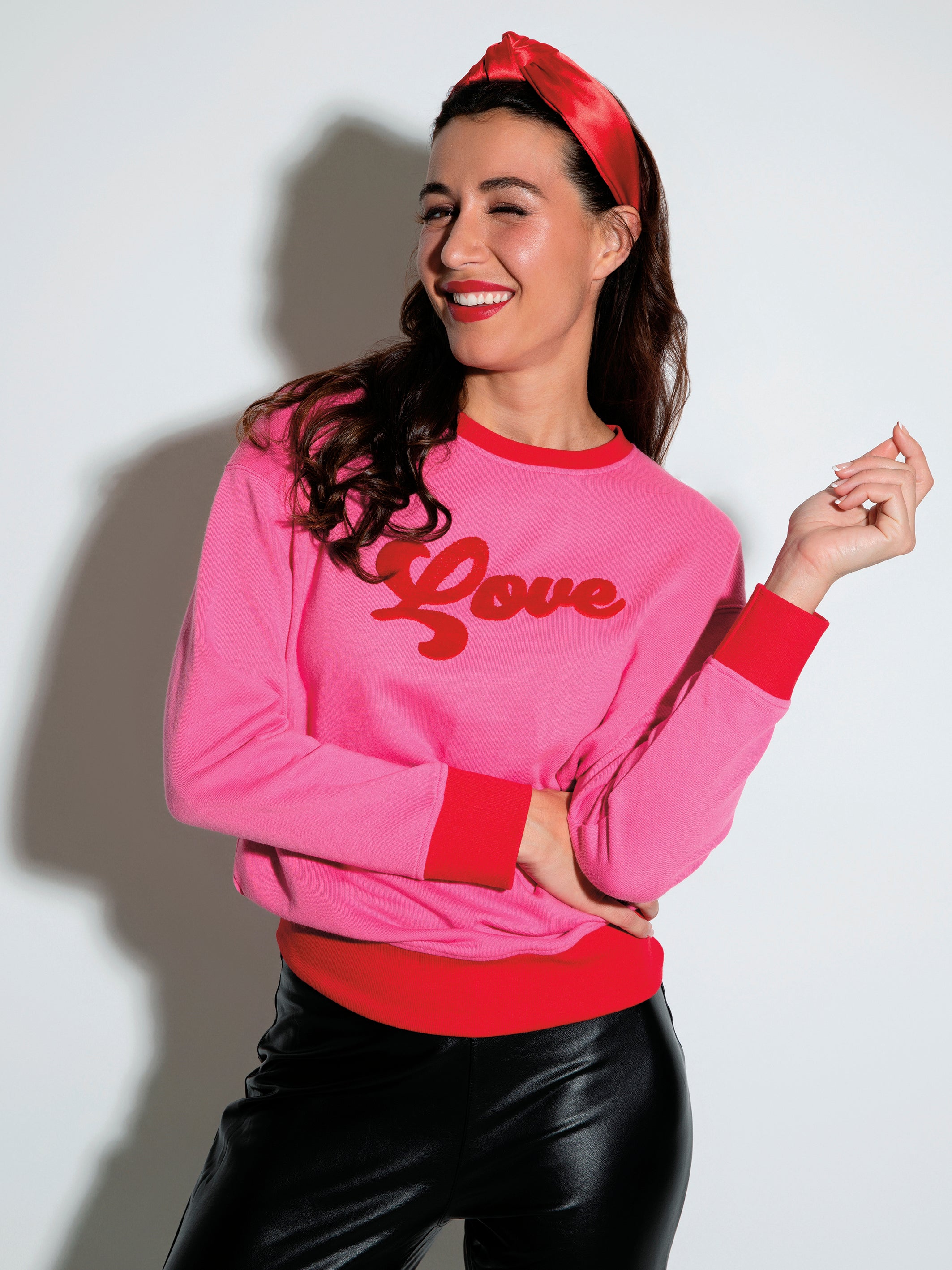 Shiraleah "Love" Sweatshirt, Pink