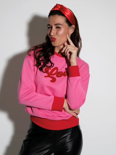 Shiraleah "Love" Sweatshirt, Pink