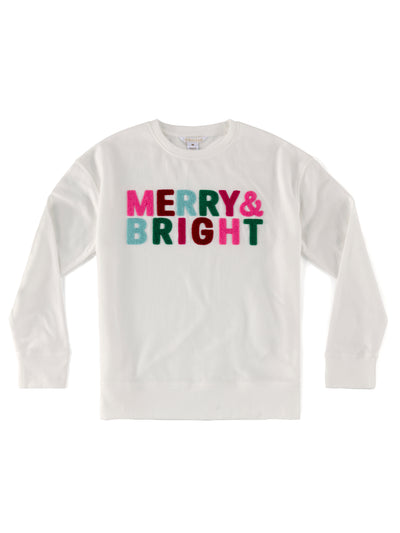 Shiraleah "Merry & Bright" Sweatshirt, Ivory IVORY / SMALL