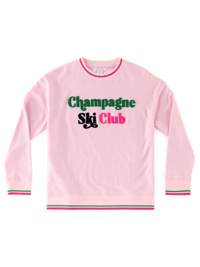 Shiraleah "Champagne Ski Club" Sweatshirt, Blush BLUSH / SMALL