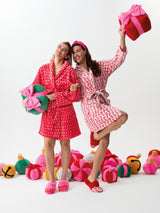 Shiraleah Felicity Candy Cane Robe, Pink