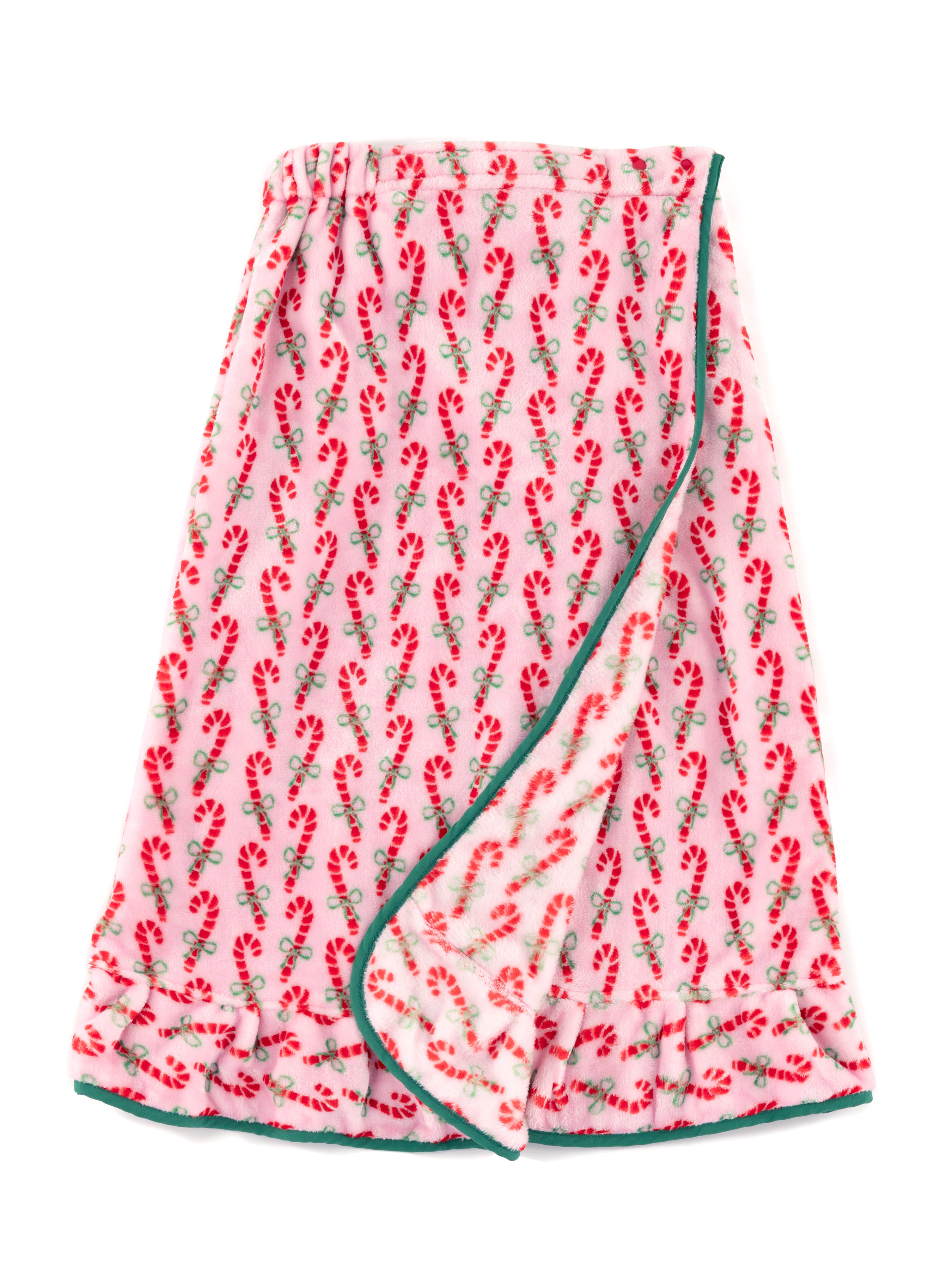 Shiraleah Felicity Candy Cane Bath Wrap, Pink