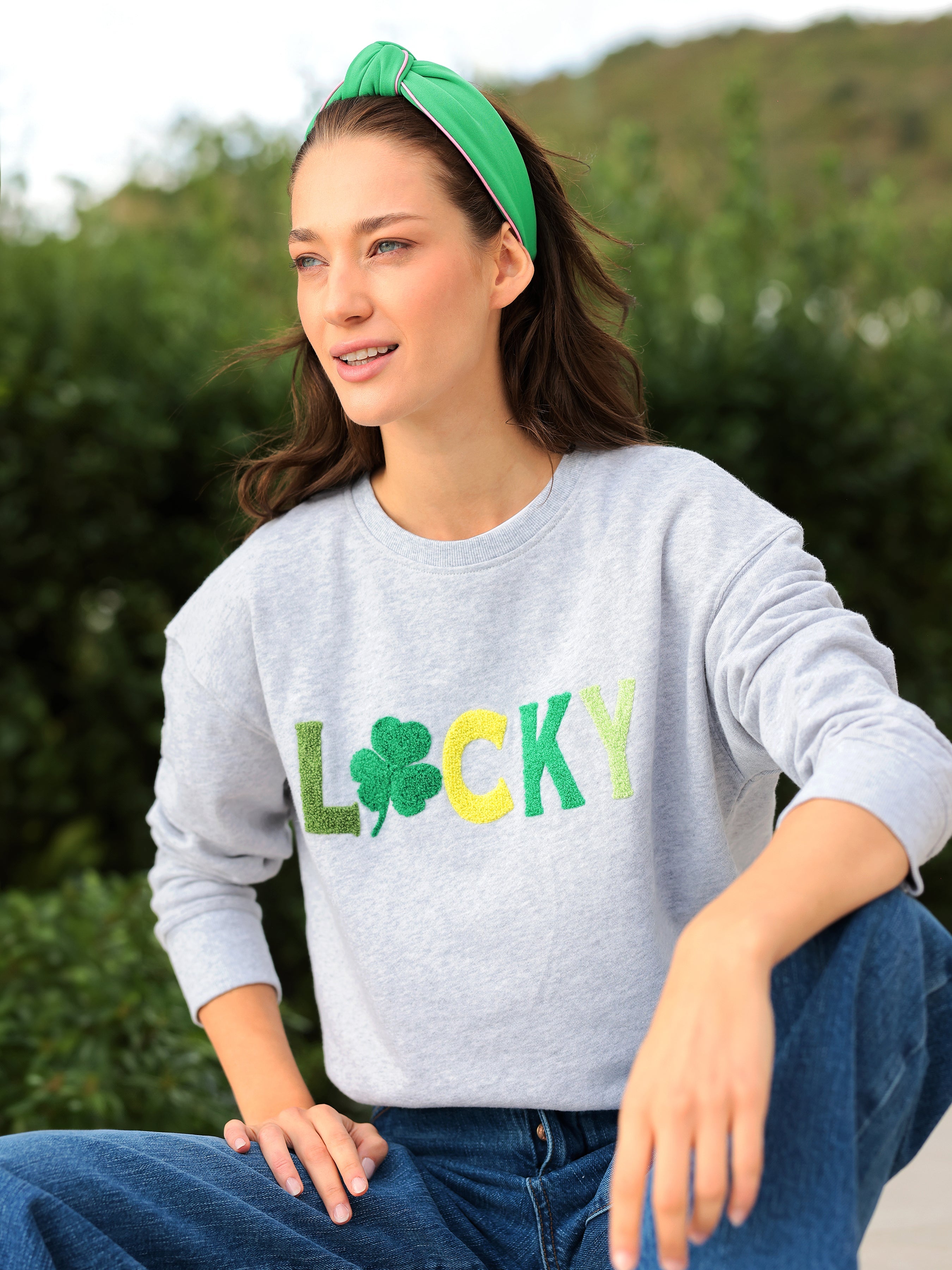 Shiraleah "Lucky" Sweatshirt, Grey