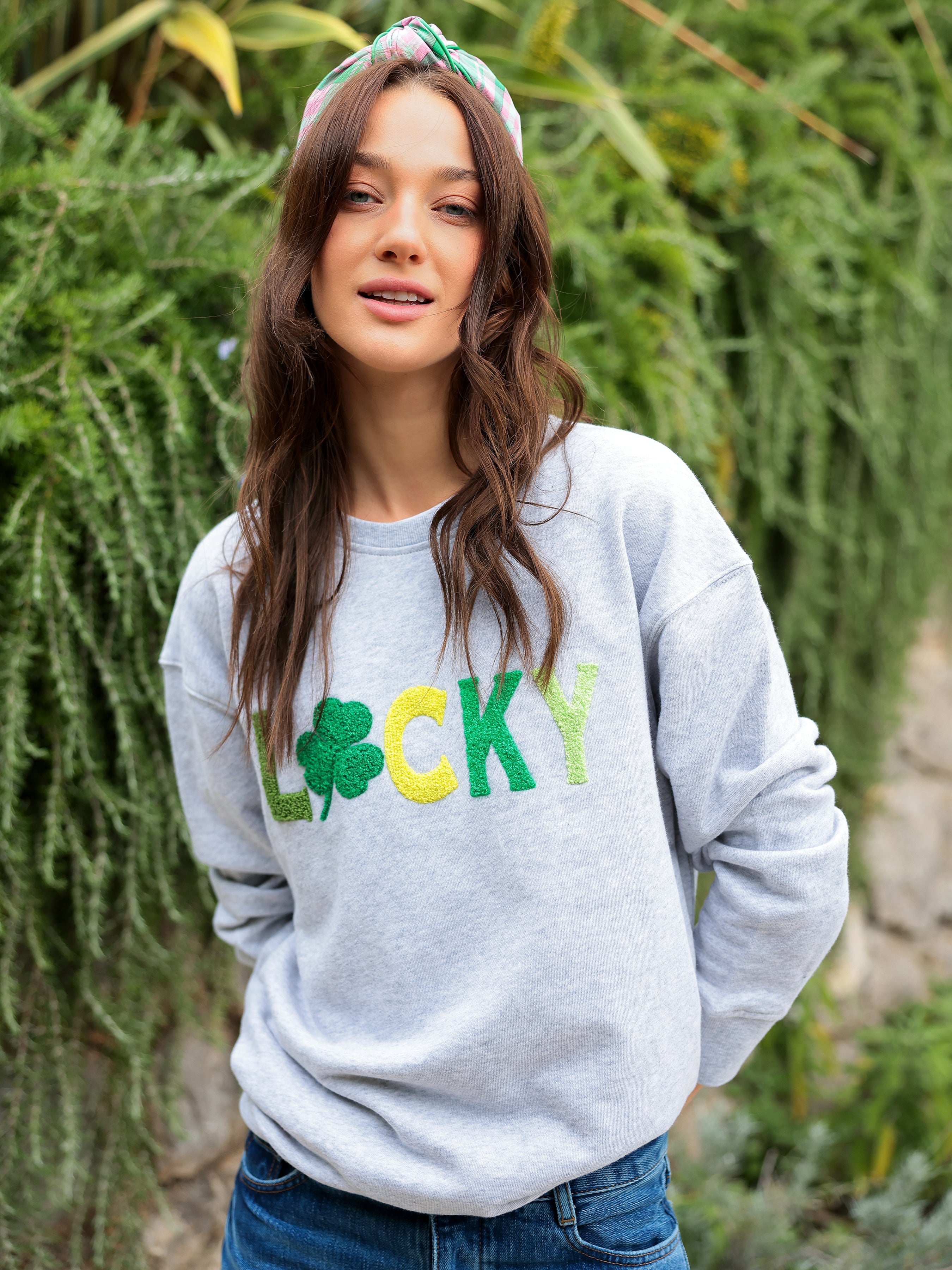 Shiraleah "Lucky" Sweatshirt, Grey