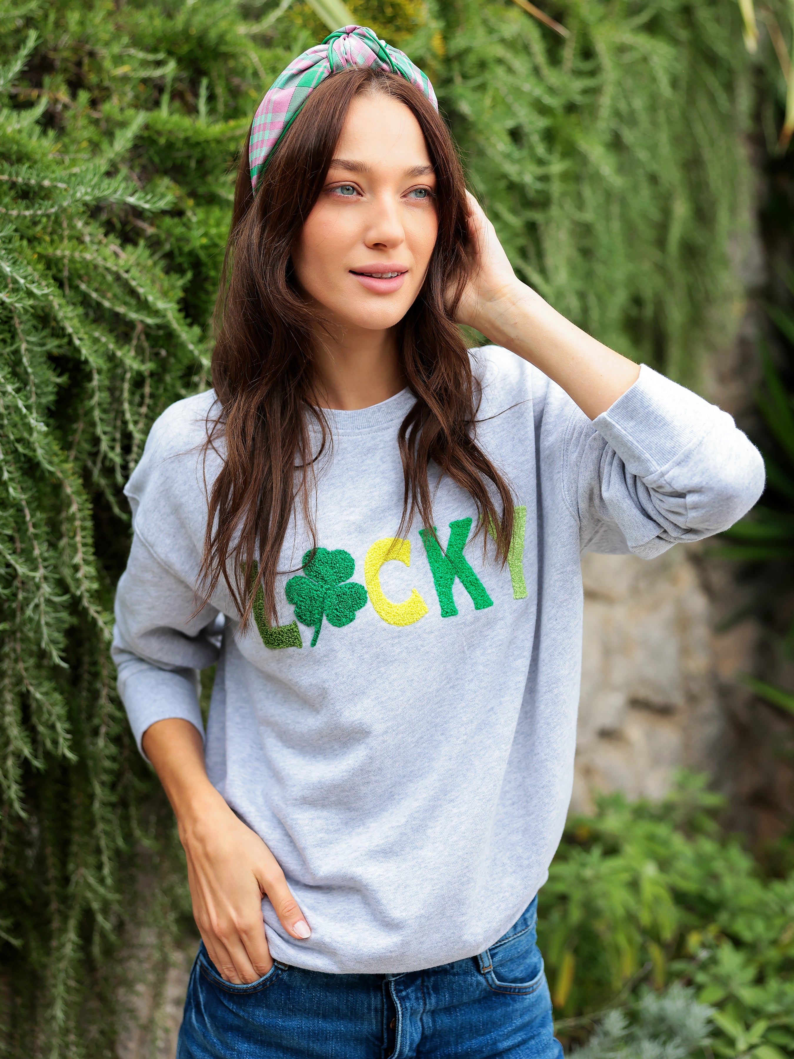 Shiraleah "Lucky" Sweatshirt, Grey