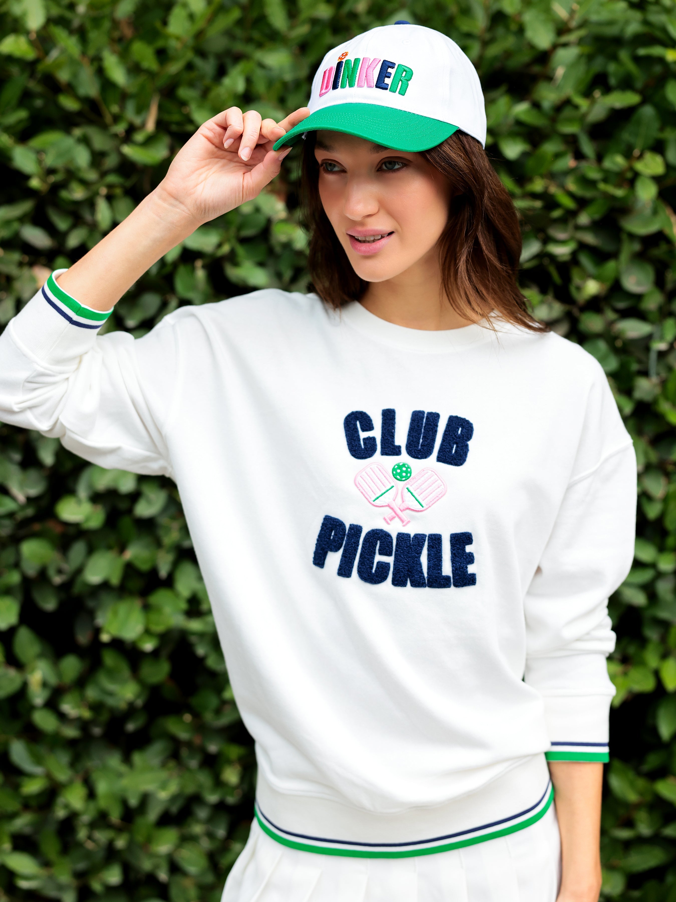 Shiraleah "Club Pickle" Sweatshirt, Ivory