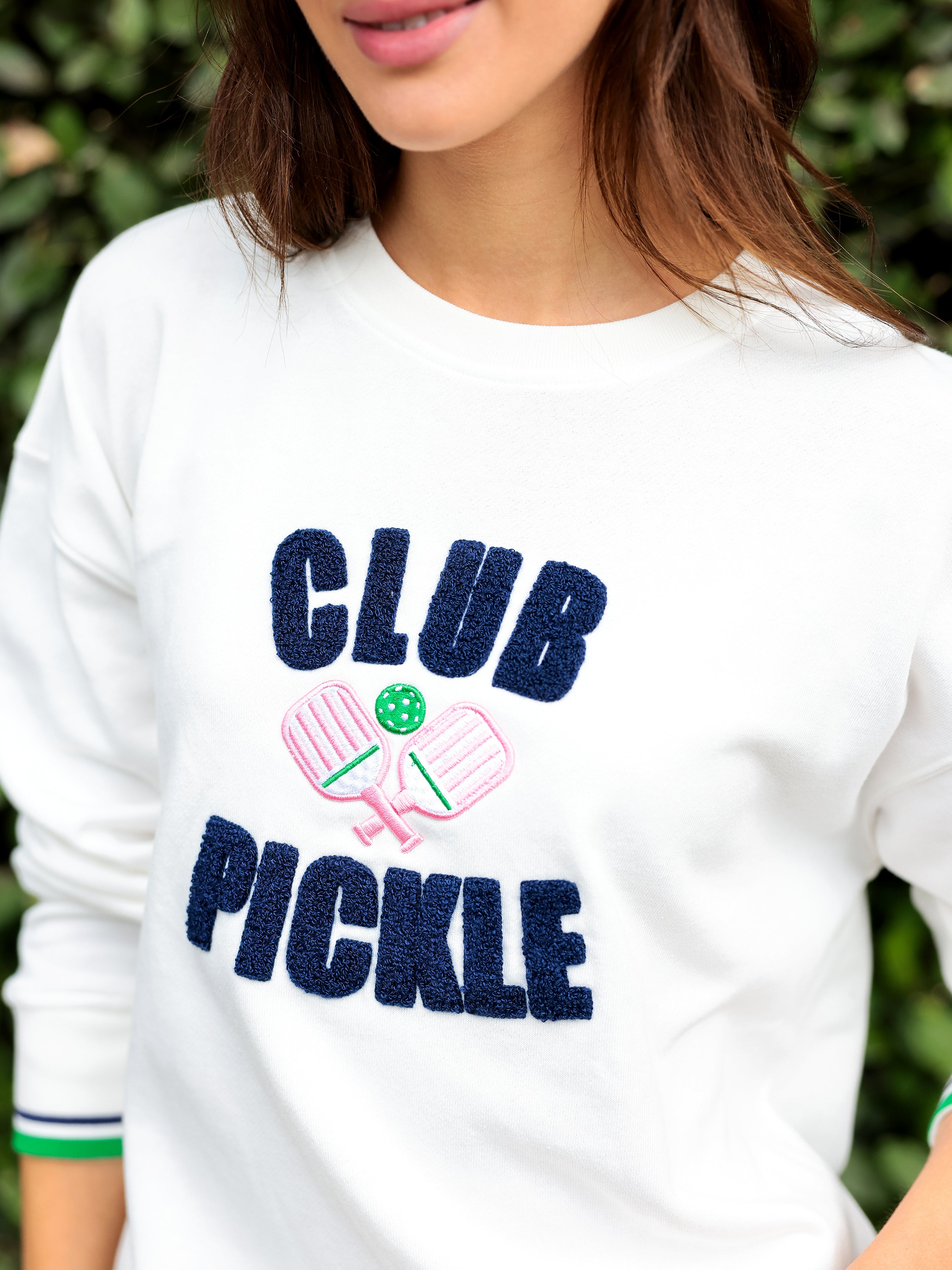 Shiraleah "Club Pickle" Sweatshirt, Ivory