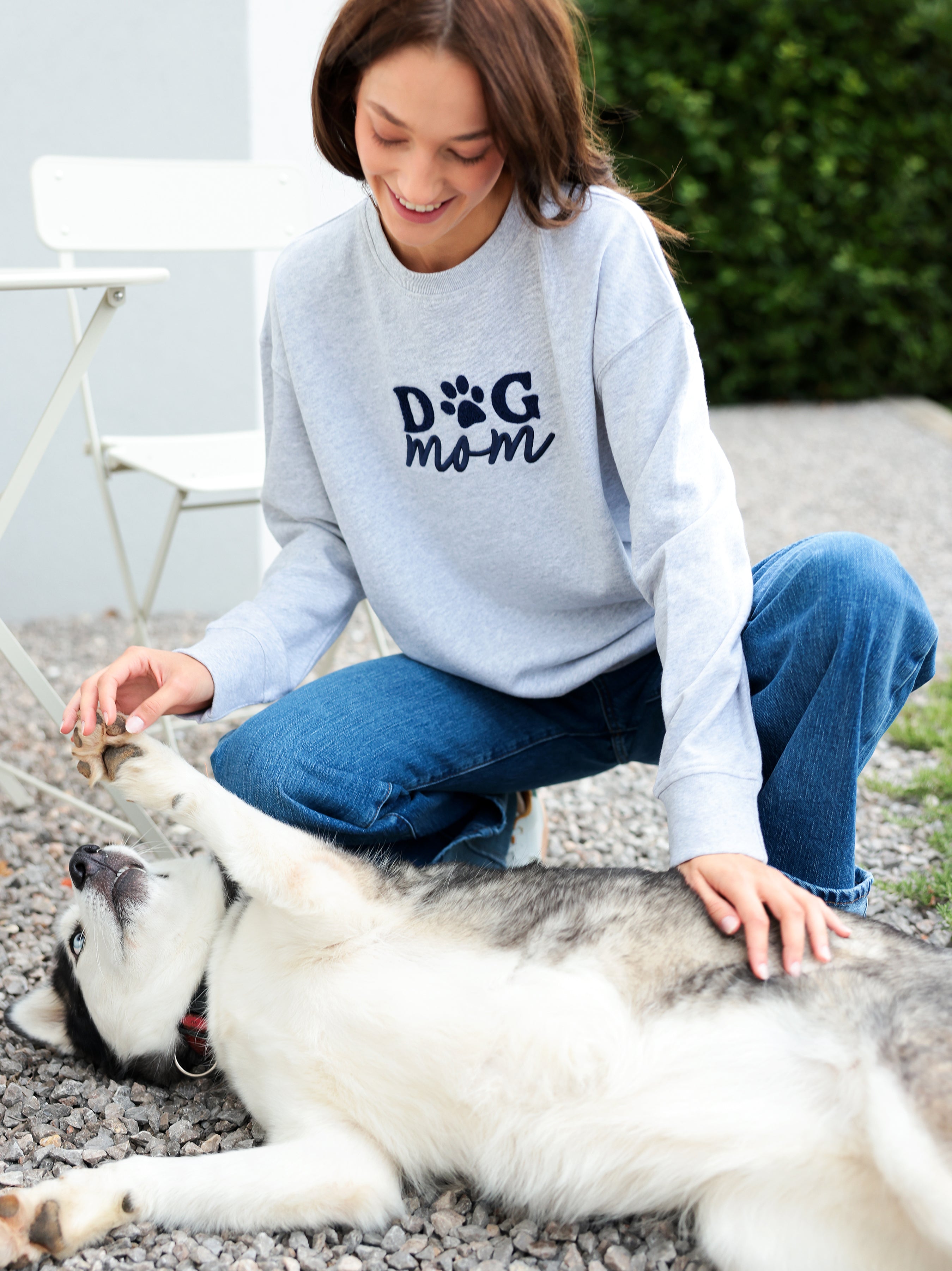 Shiraleah "Dog Mom" Sweatshirt, Grey