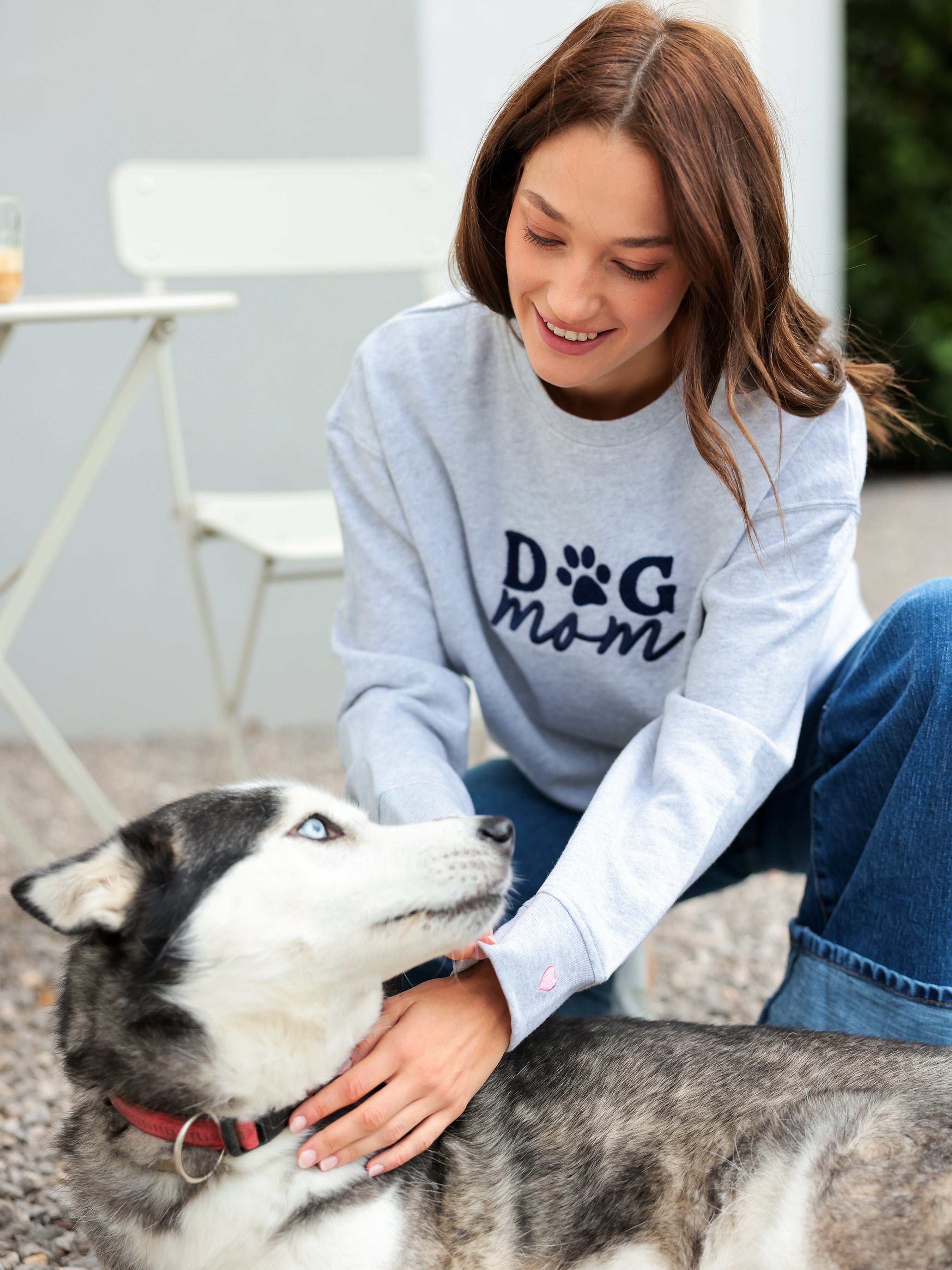 Shiraleah "Dog Mom" Sweatshirt, Grey