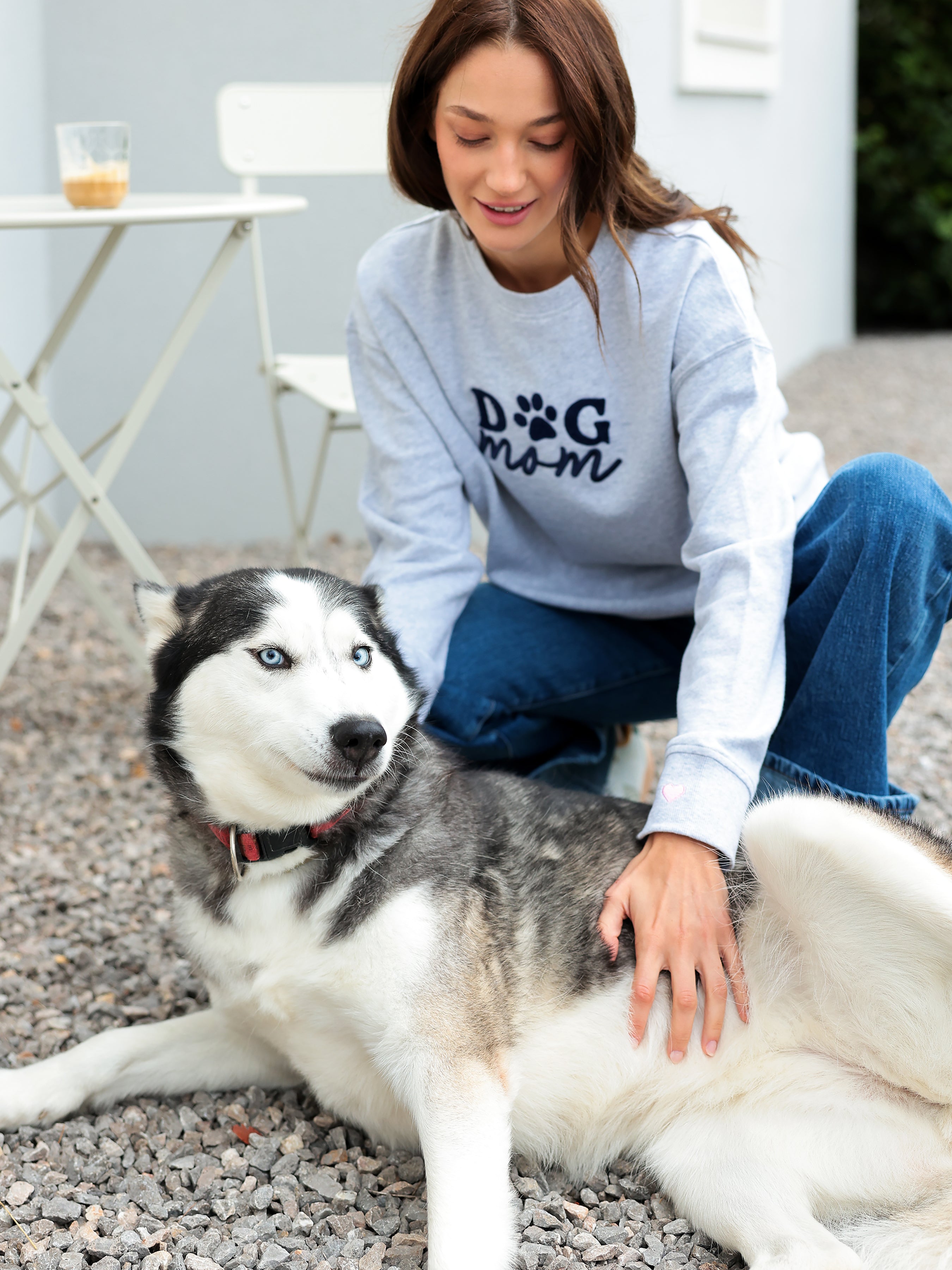 Shiraleah "Dog Mom" Sweatshirt, Grey