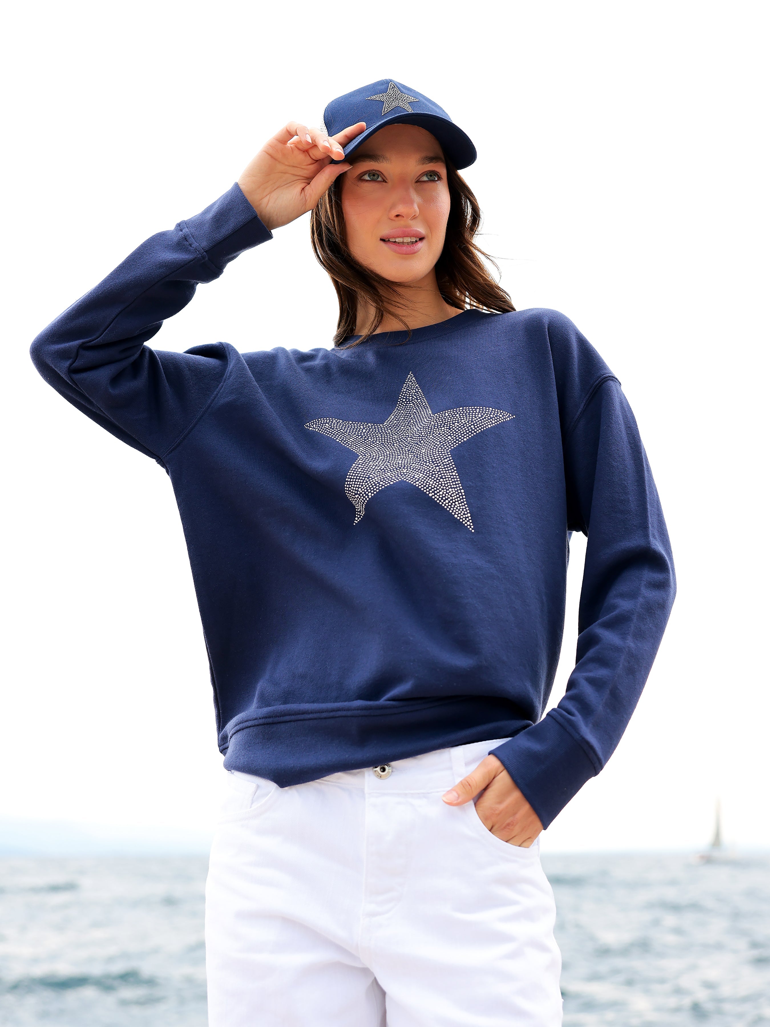 Shiraleah Star Sweatshirt, Navy