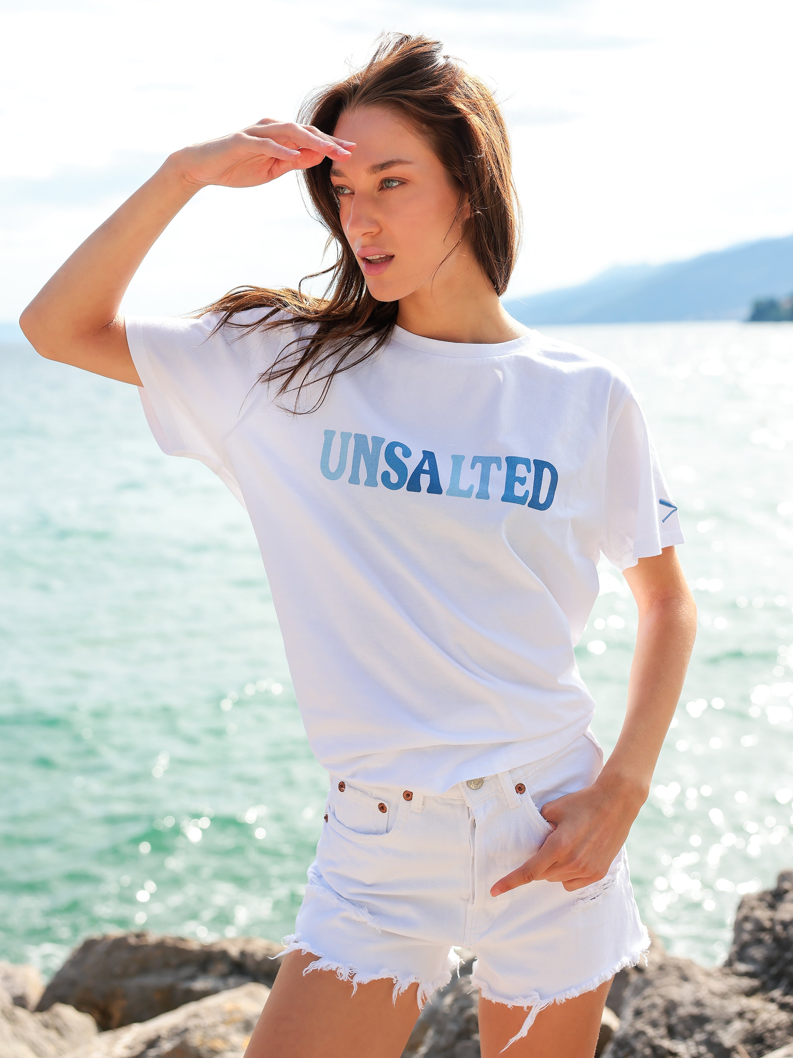 Shiraleah "Unsalted" T-Shirt, White