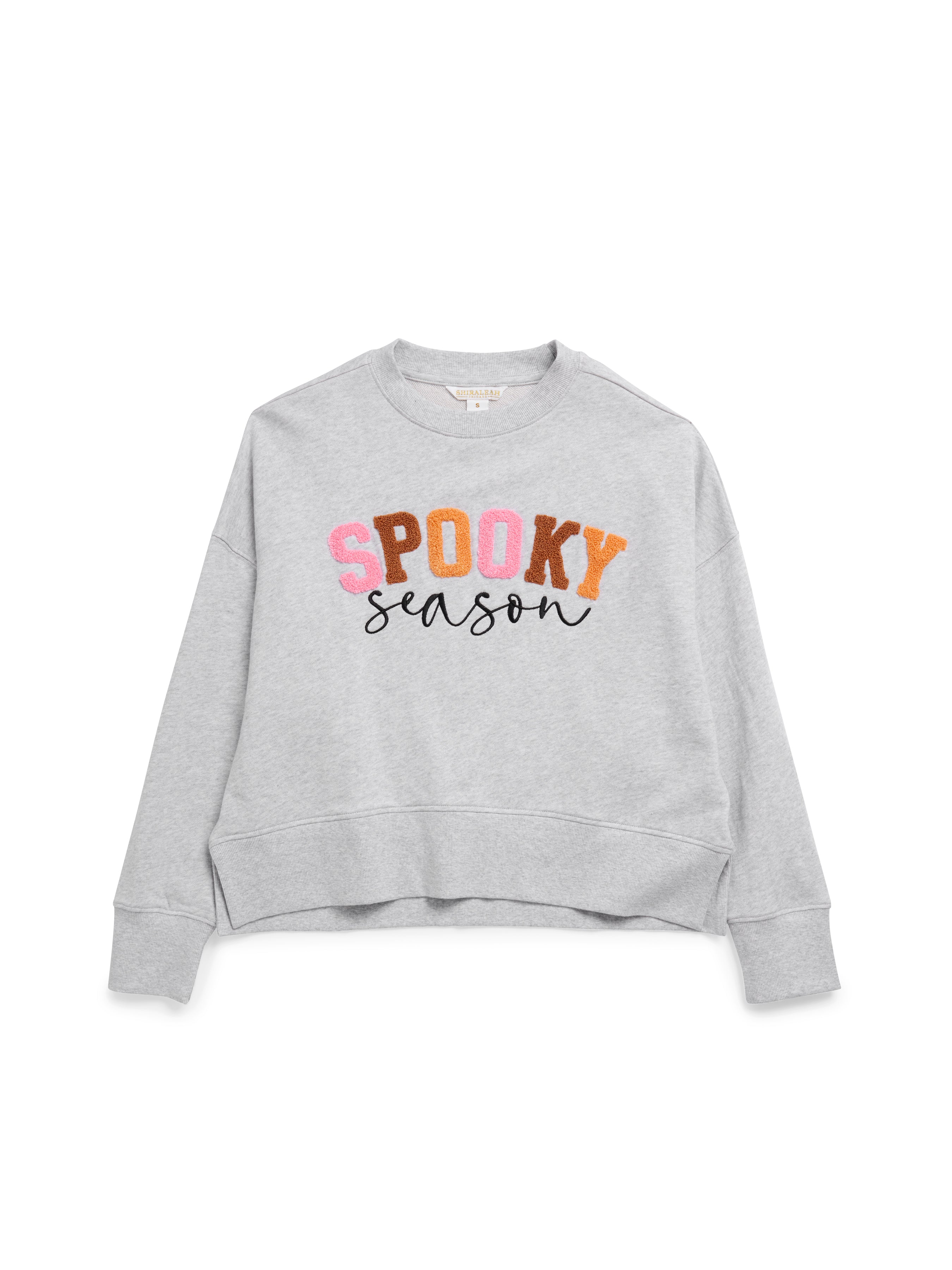 Shiraleah "Spooky Season" Relaxed Sweatshirt, Grey EXTRA LARGE