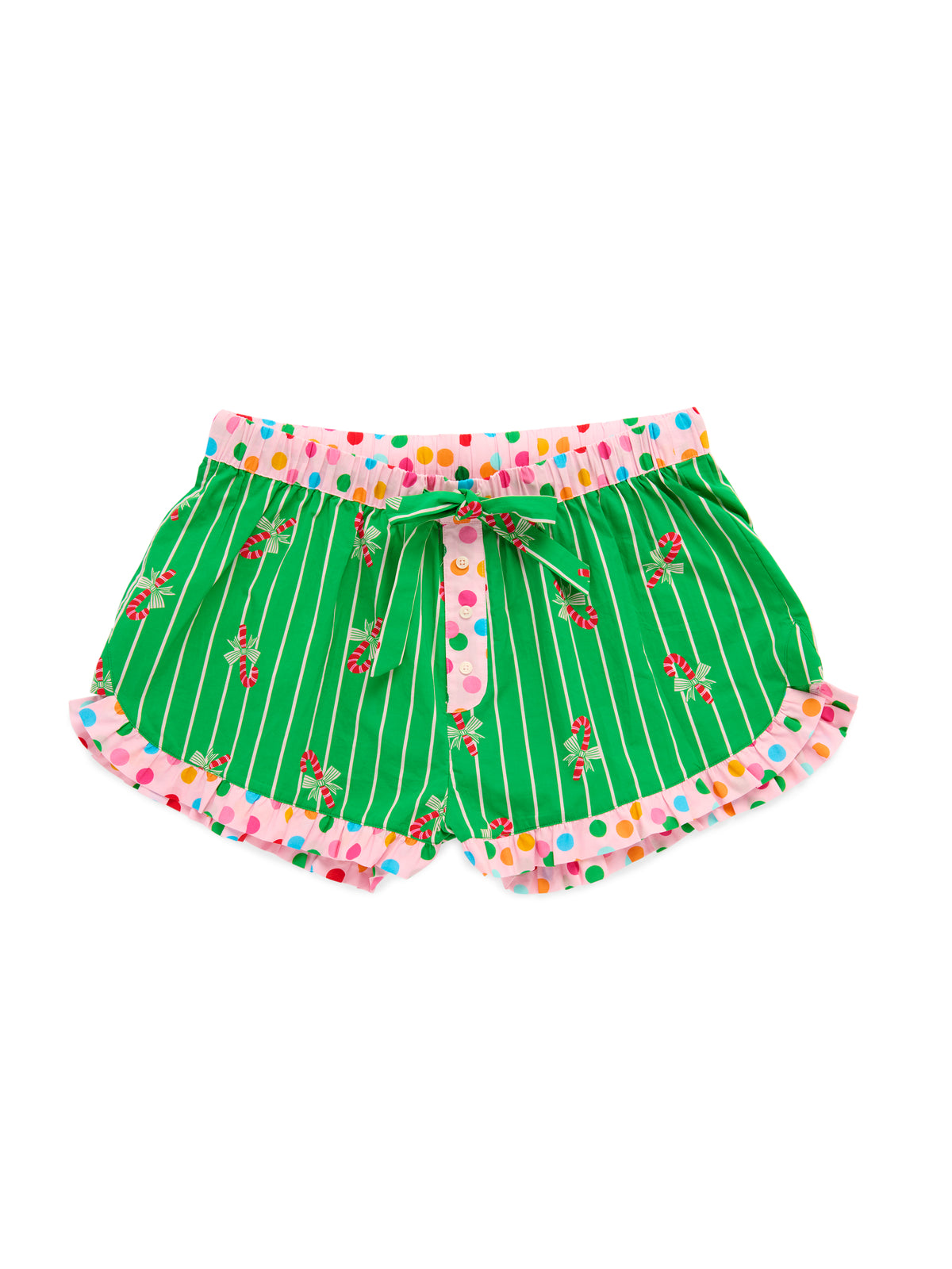 Shiraleah Candy Cane Boxer Short GREEN / EXTRA SMALL