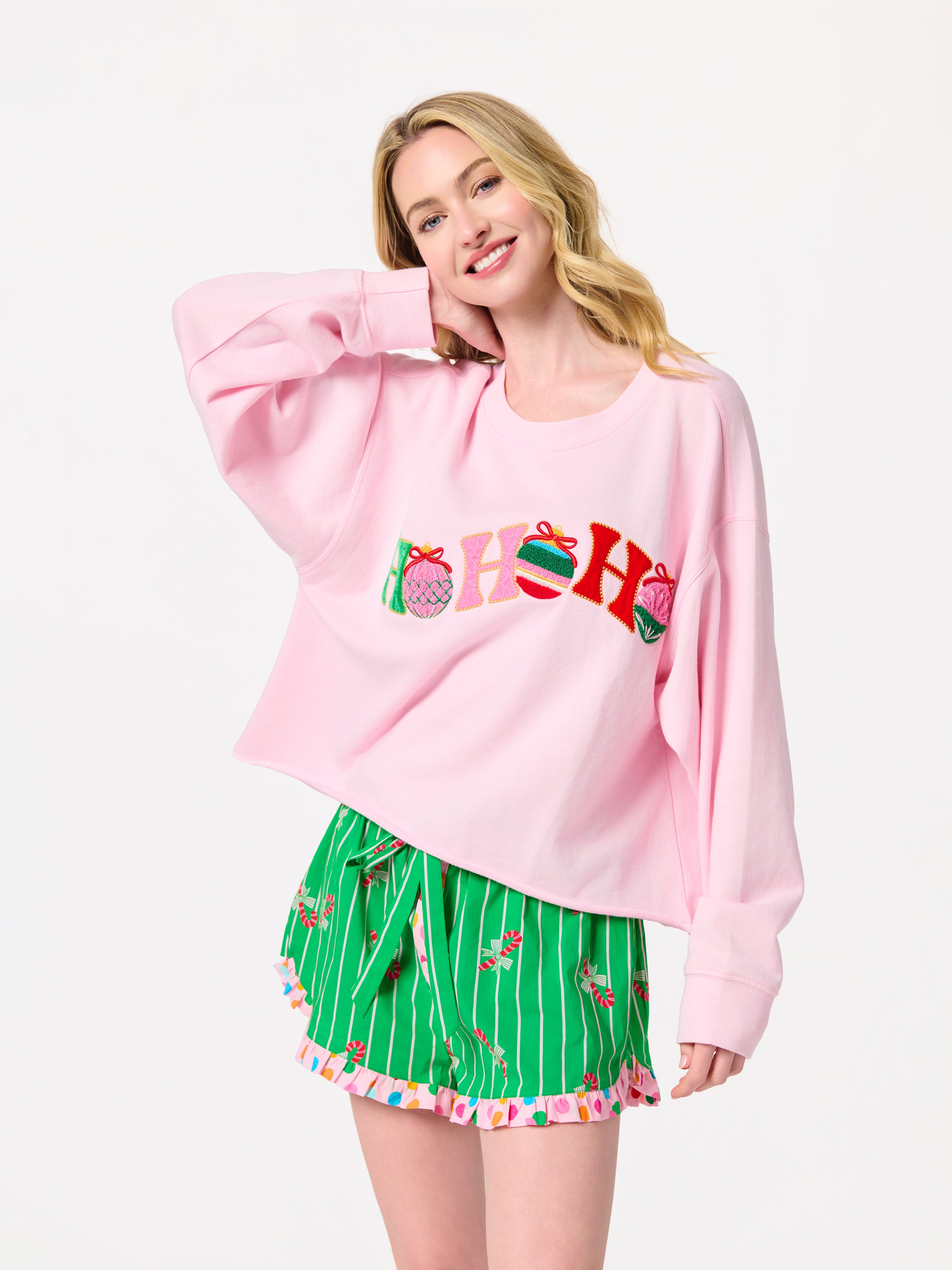 Shiraleah Candy Cane Boxer Short GREEN / EXTRA SMALL